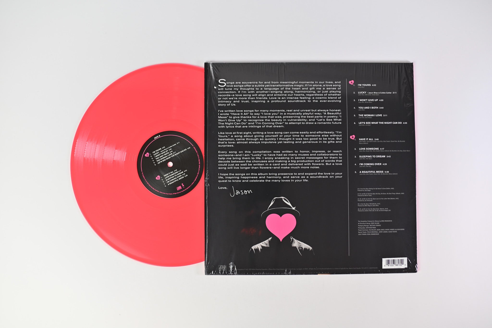 Jason Mraz - LaLaLaLoveSongs on Atlantic Elektra Ltd Neon Pink