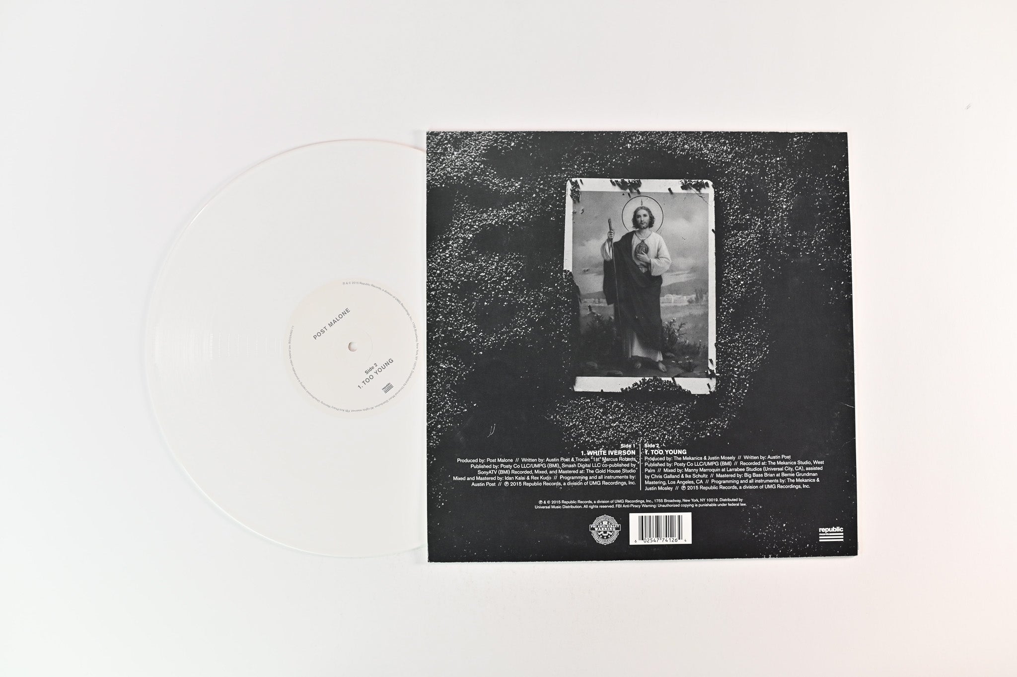 Post Malone - White Iverson / Too Young on Republic RSD 2016 Ltd White Marble 12" Single