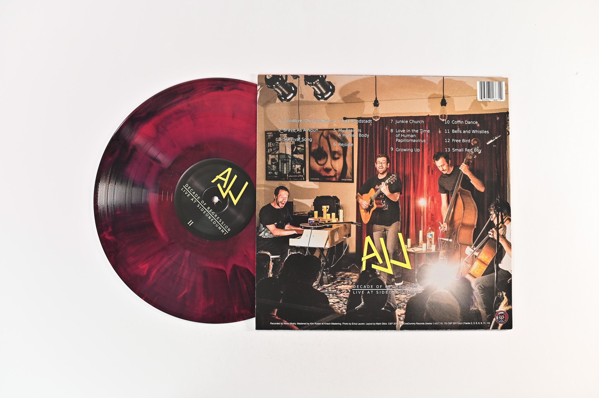 AJJ - Decade of Regression: Live at SideOneDummy on SideOneDummy RSD 2017 Maroon/Black/Violet Marbled