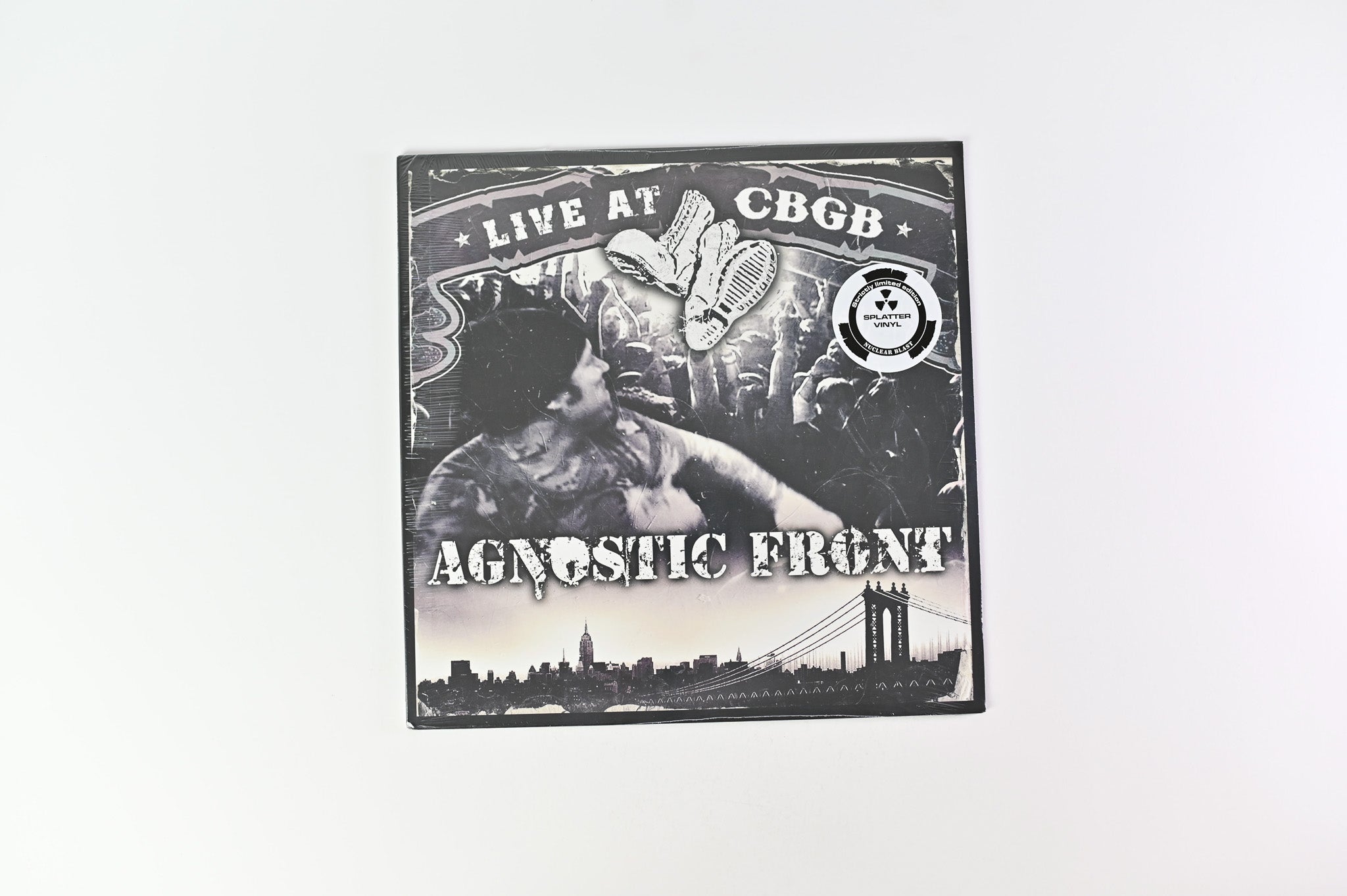 Agnostic Front - Live At CBGB on Nuclear Blast Ltd Clear/Black/Grey Splatter Vinyl Sealed