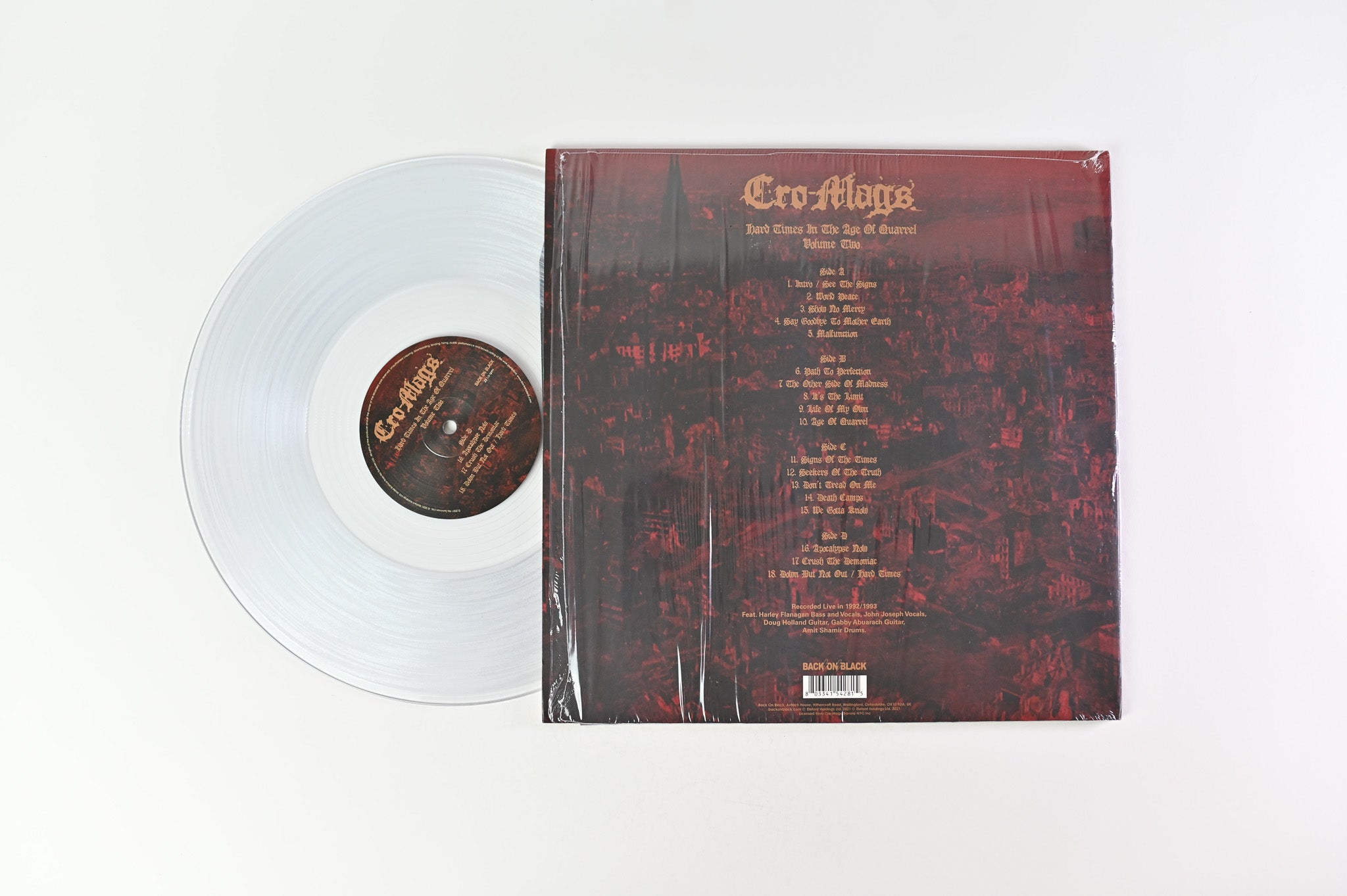 Cro-Mags - Hard Times In The Age Of Quarrel Vol. 2 on Back On Black - Clear Vinyl