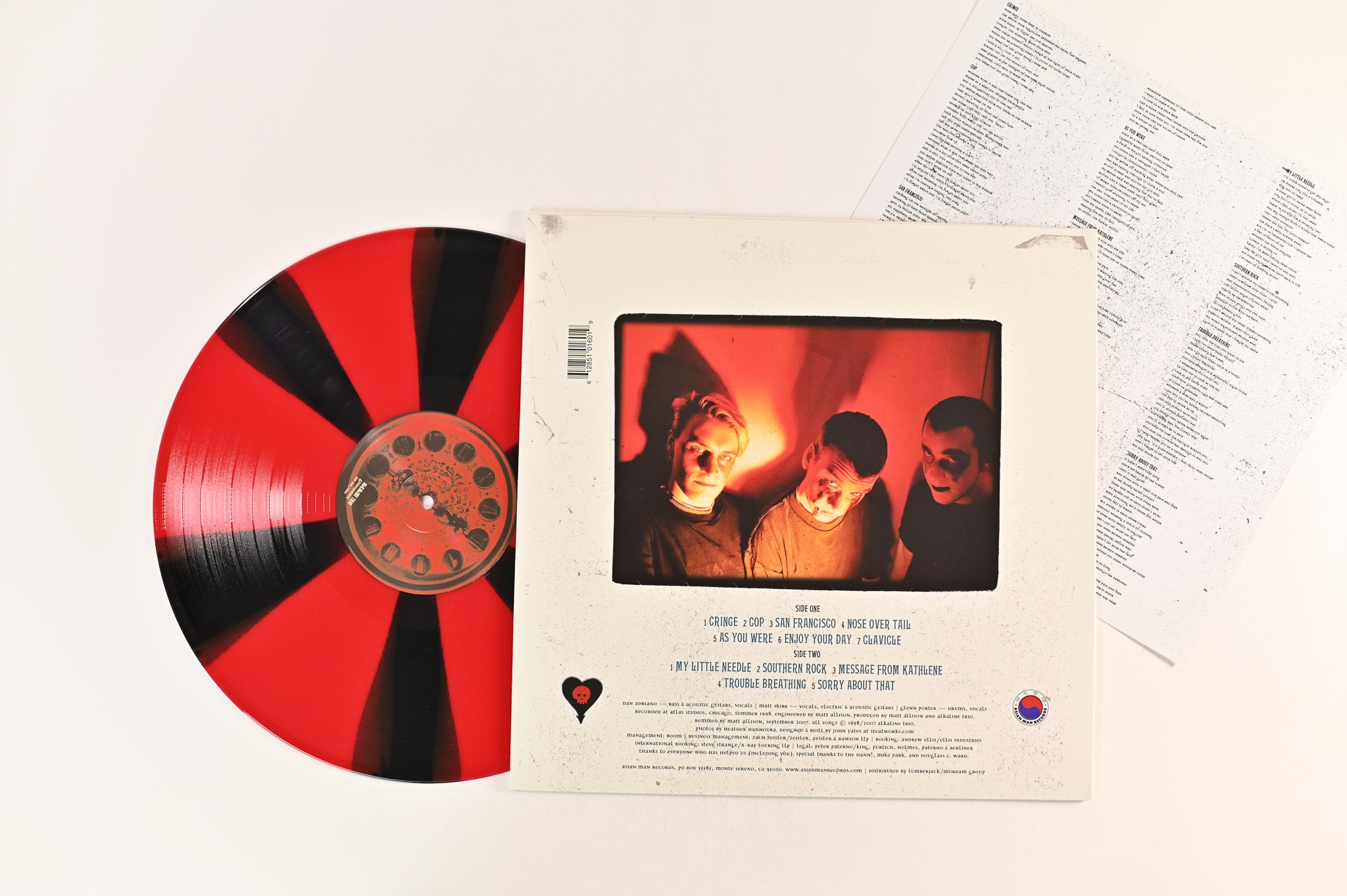 Alkaline Trio - Goddamnit on Asian Man Ltd Pinwheel Black & Red Reissue