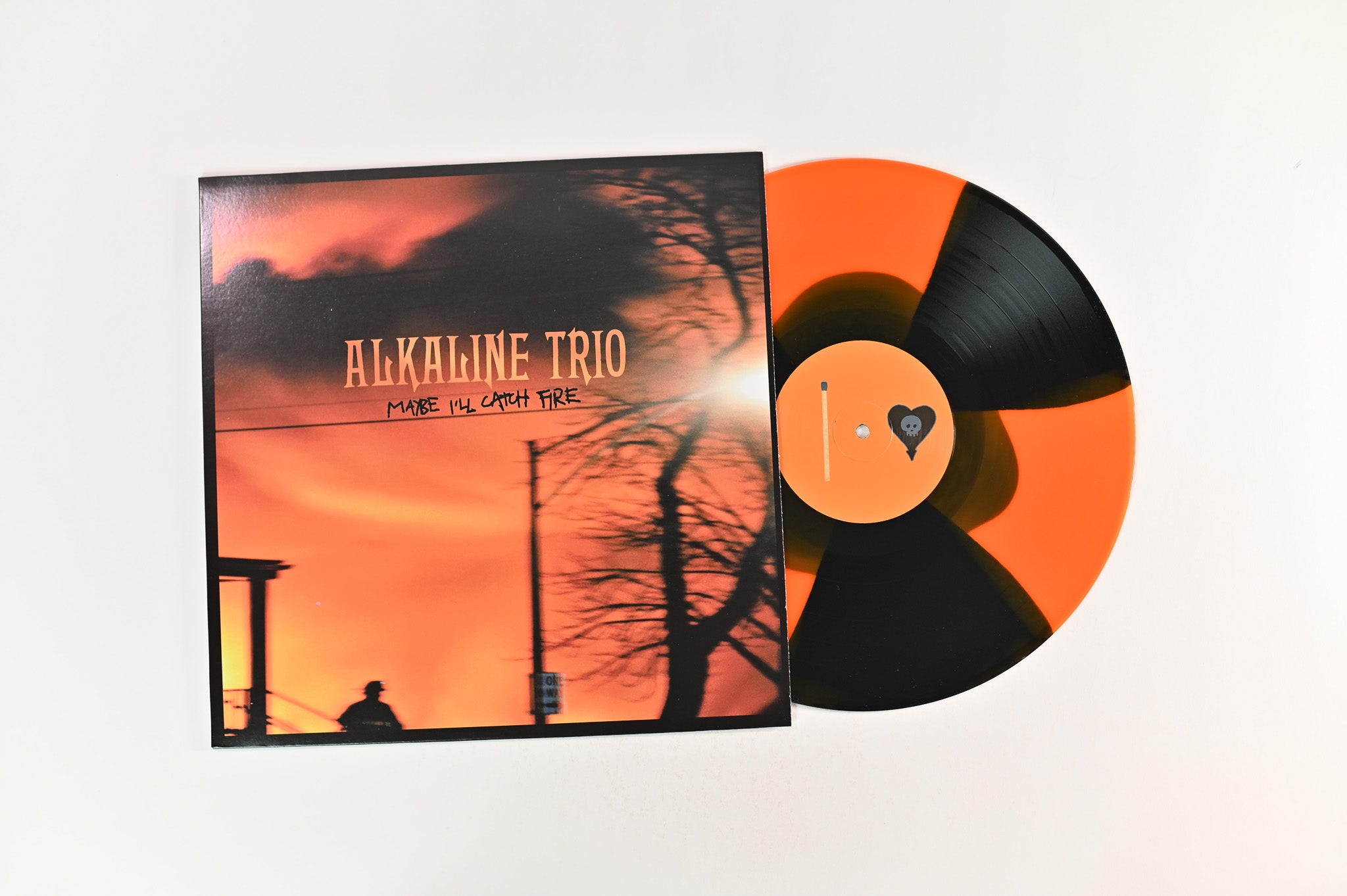 Alkaline Trio - Maybe I'll Catch Fire on Asian Man Ltd Triple Button Orange/Black Reissue