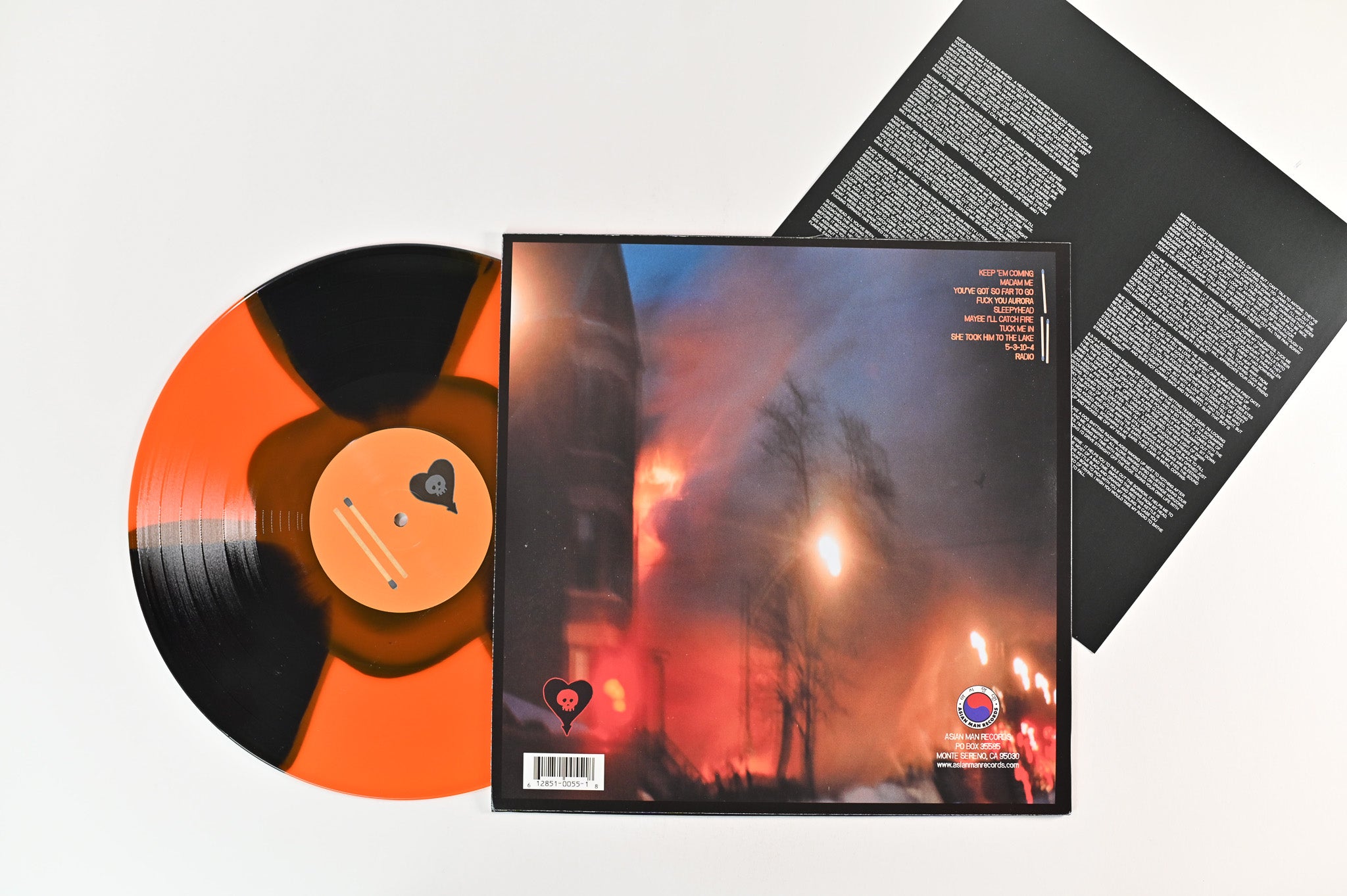 Alkaline Trio - Maybe I'll Catch Fire on Asian Man Ltd Triple Button Orange/Black Reissue