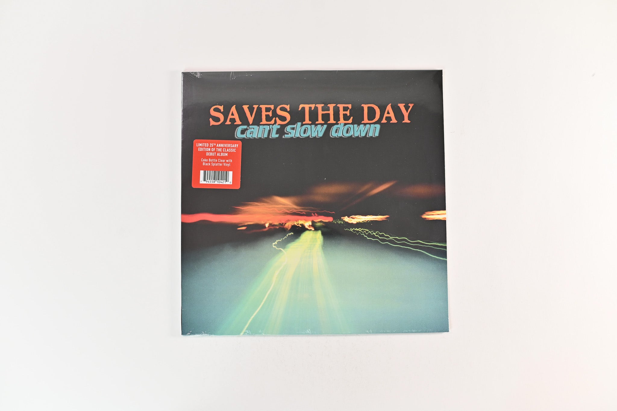 Saves The Day - Can't Slow Down on Equal Vision Ltd Coke Bottle Clear with Black Splatter Reissue Sealed