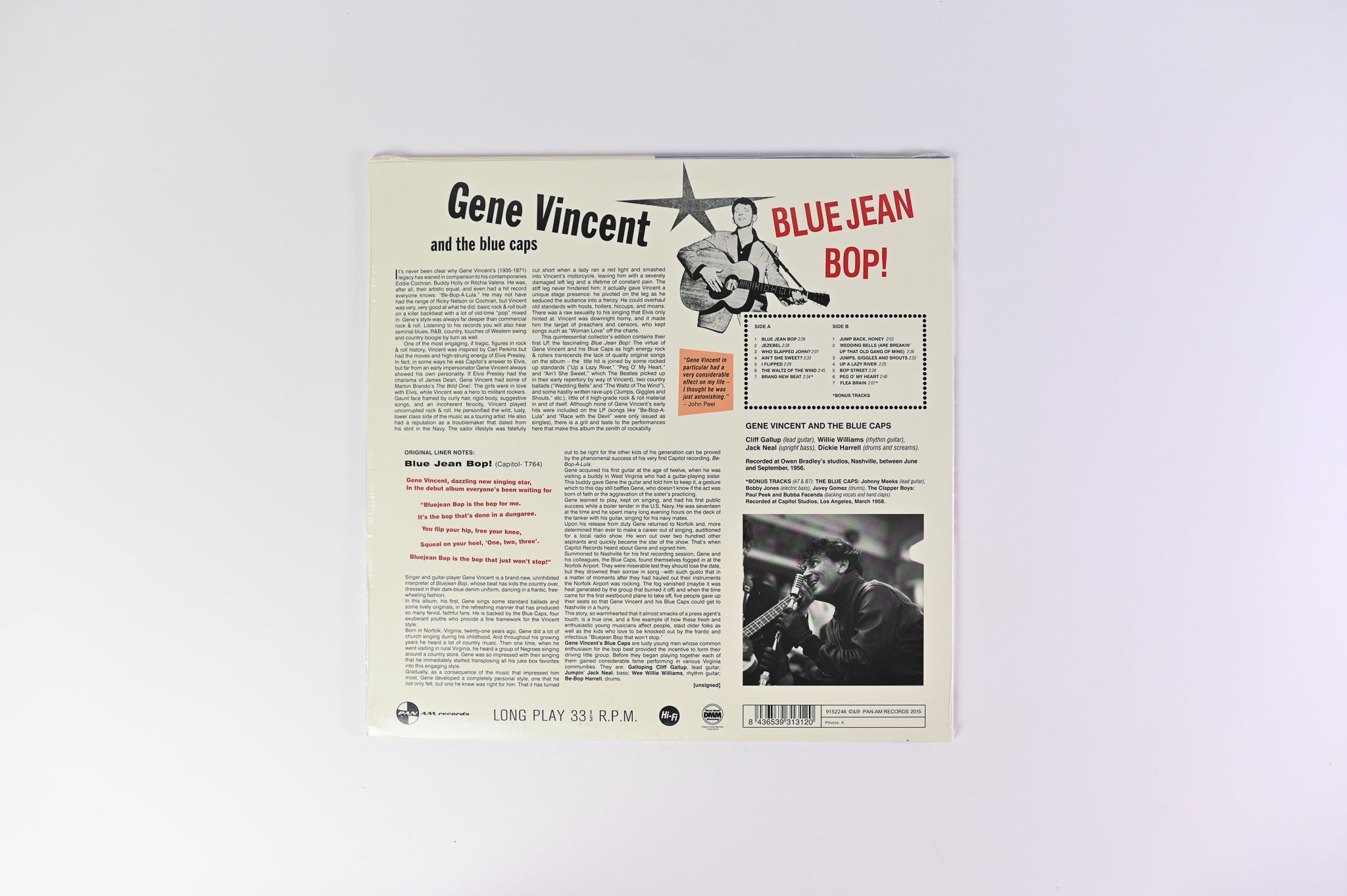 Gene Vincent & His Blue Caps - Bluejean Bop on Pan Am Reissue Sealed