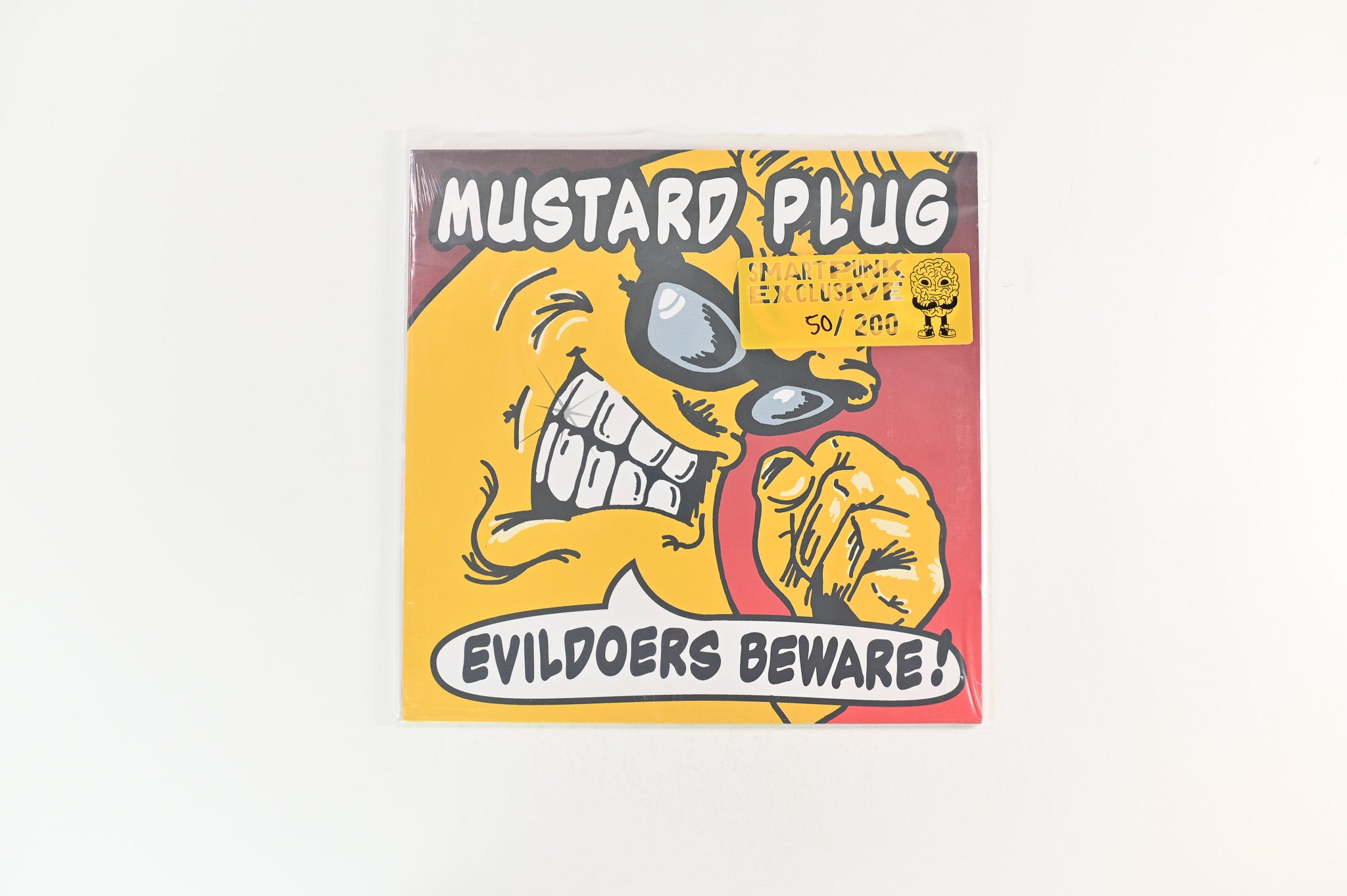 Mustard Plug - Evildoers Beware! on Hopeless Ltd Numbered White With Black Splatter Reissue Sealed