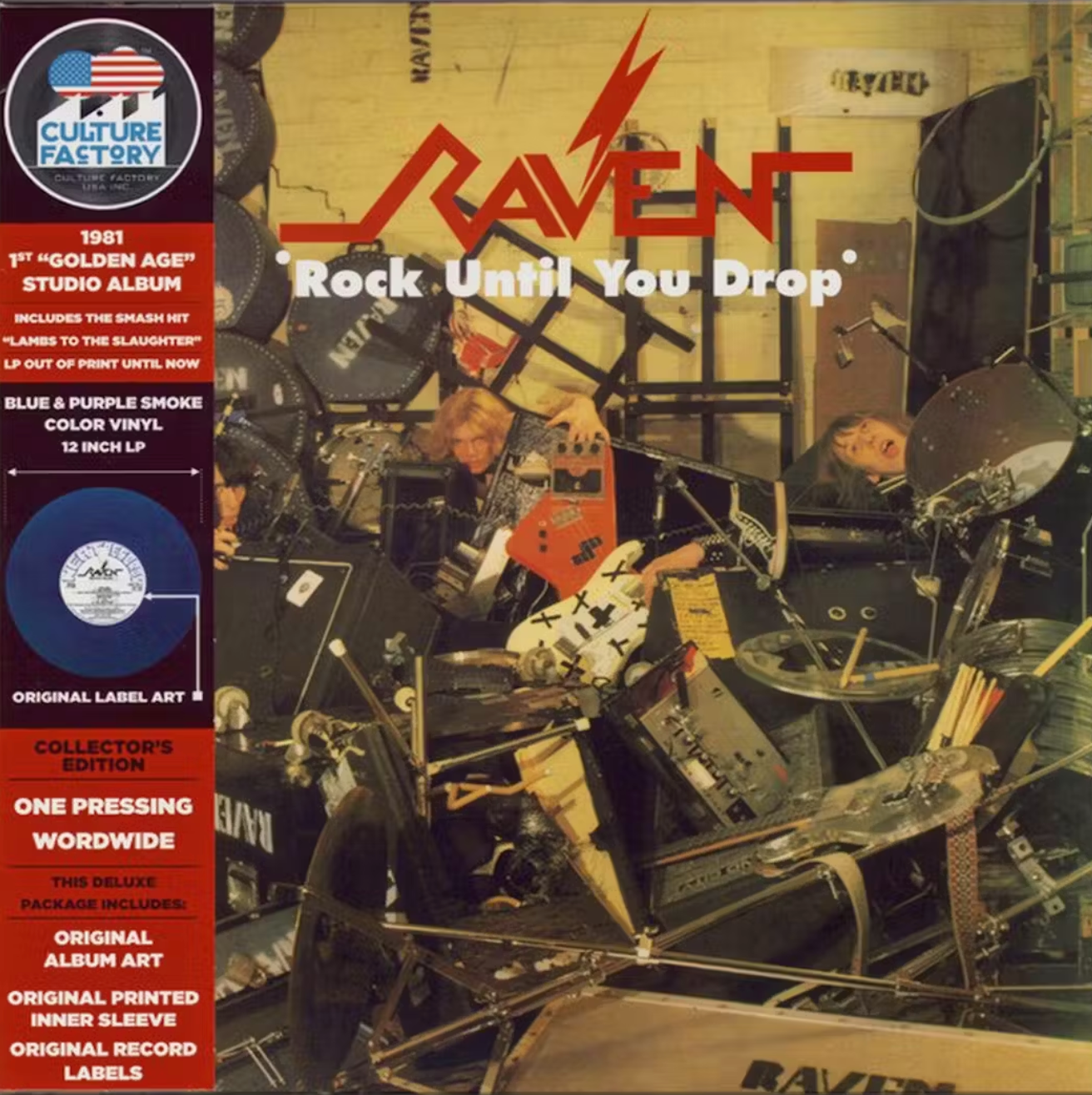 Raven - Rock Until You Drop [Blue & Purple Smoke Vinyl]