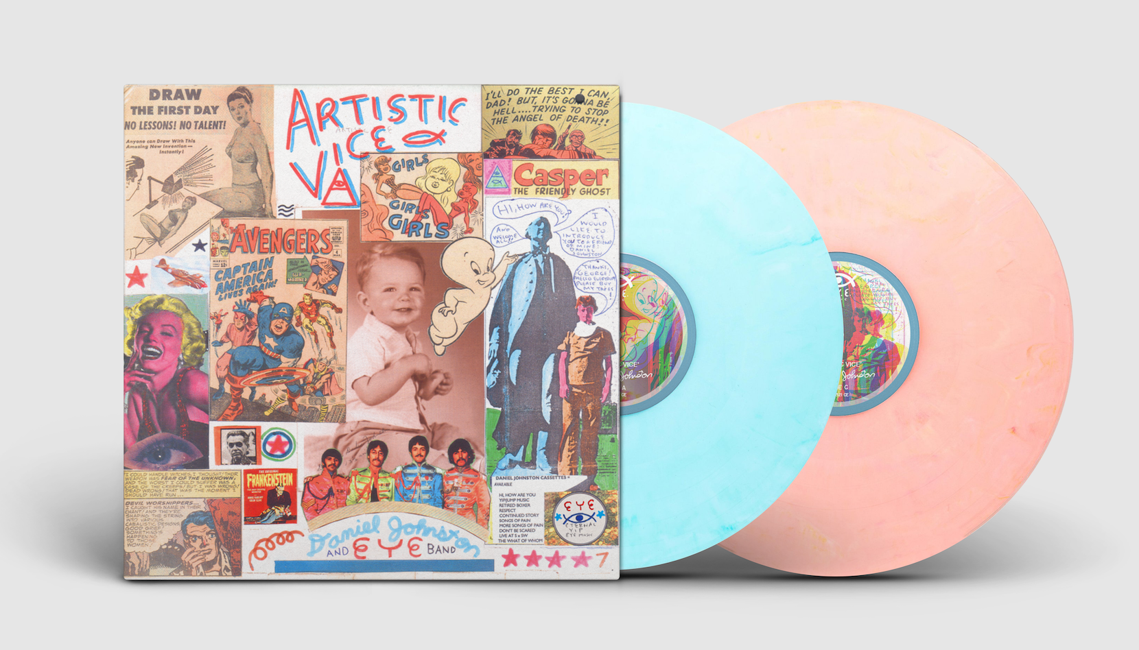 Daniel Johnston - Artistic Vice [Light Blue & Peach Swirl Vinyl]