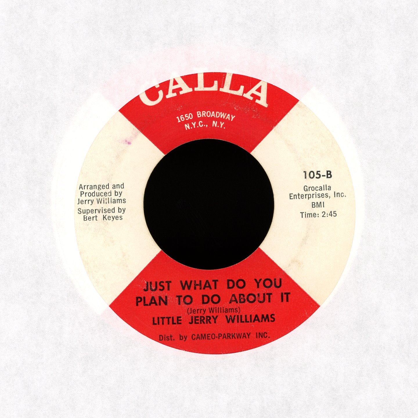 Jerry Williams Jr. - Baby, You're My Everything on Calla Soul 45