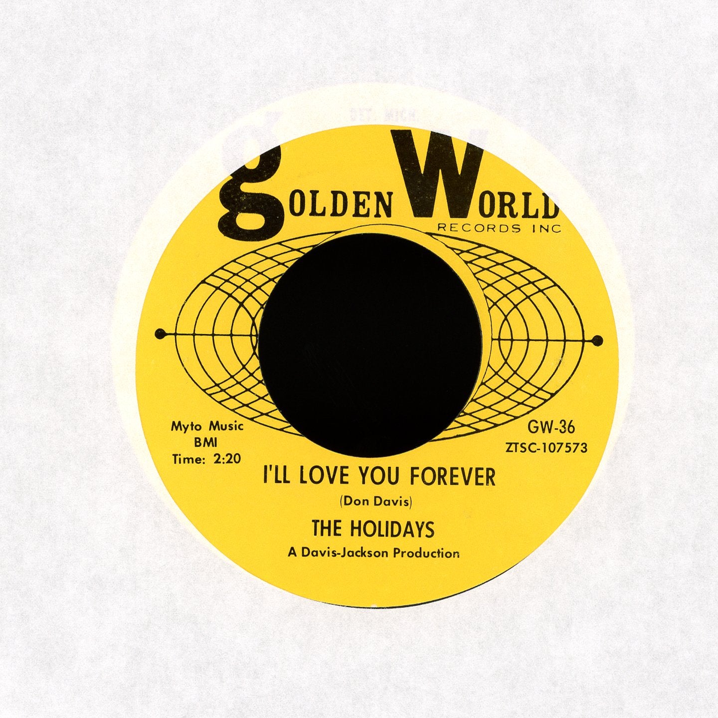 The Holidays - I’ll Love You Forever / Makin’ Up Time on Golden World Soul 45