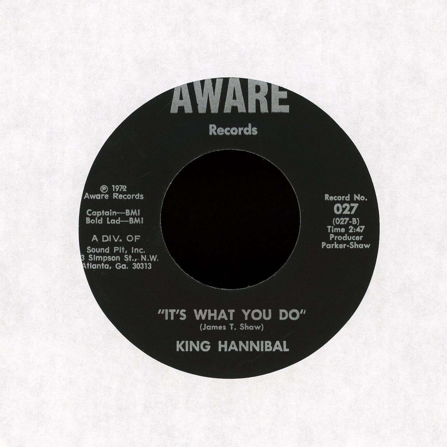 King Hannibal - The Truth Shall Make You Free on Aware Soul Funk 45