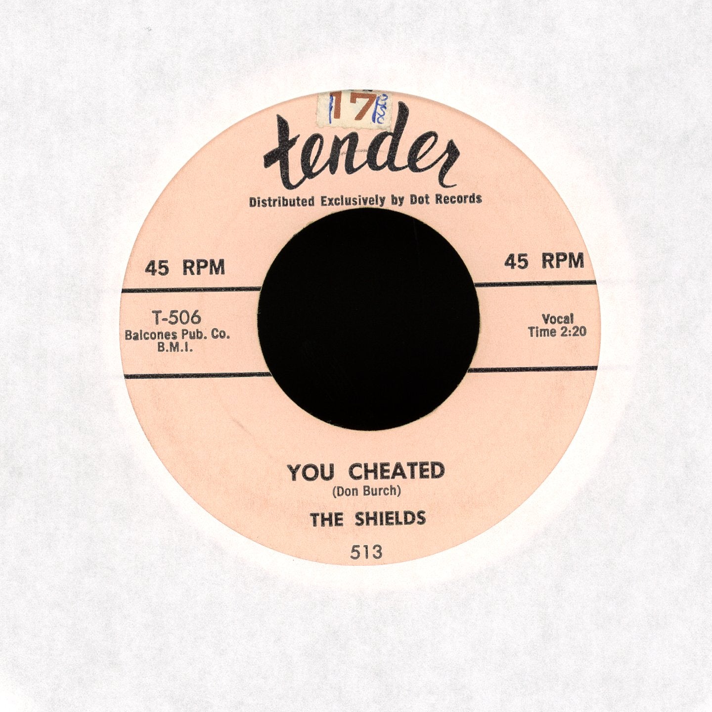 The Shields - You Cheated on Tender Doo Wop 45