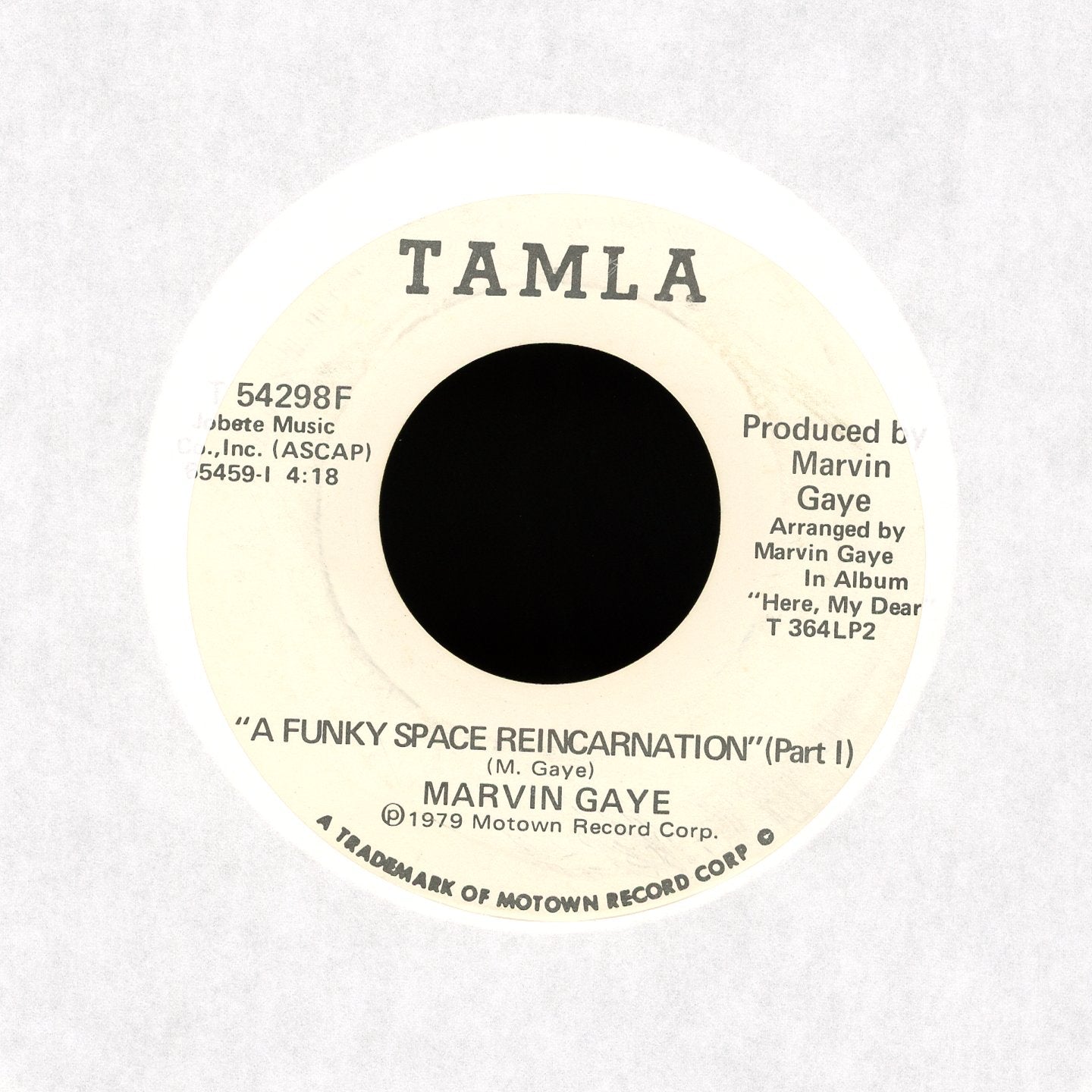 Marvin Gaye - A Funky Space Reincarnation on Tamla Promo Soul 45