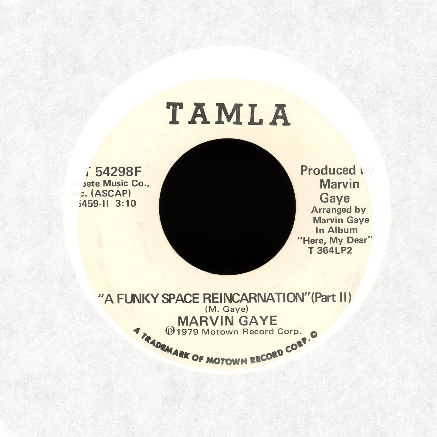 Marvin Gaye - A Funky Space Reincarnation on Tamla Promo Soul 45