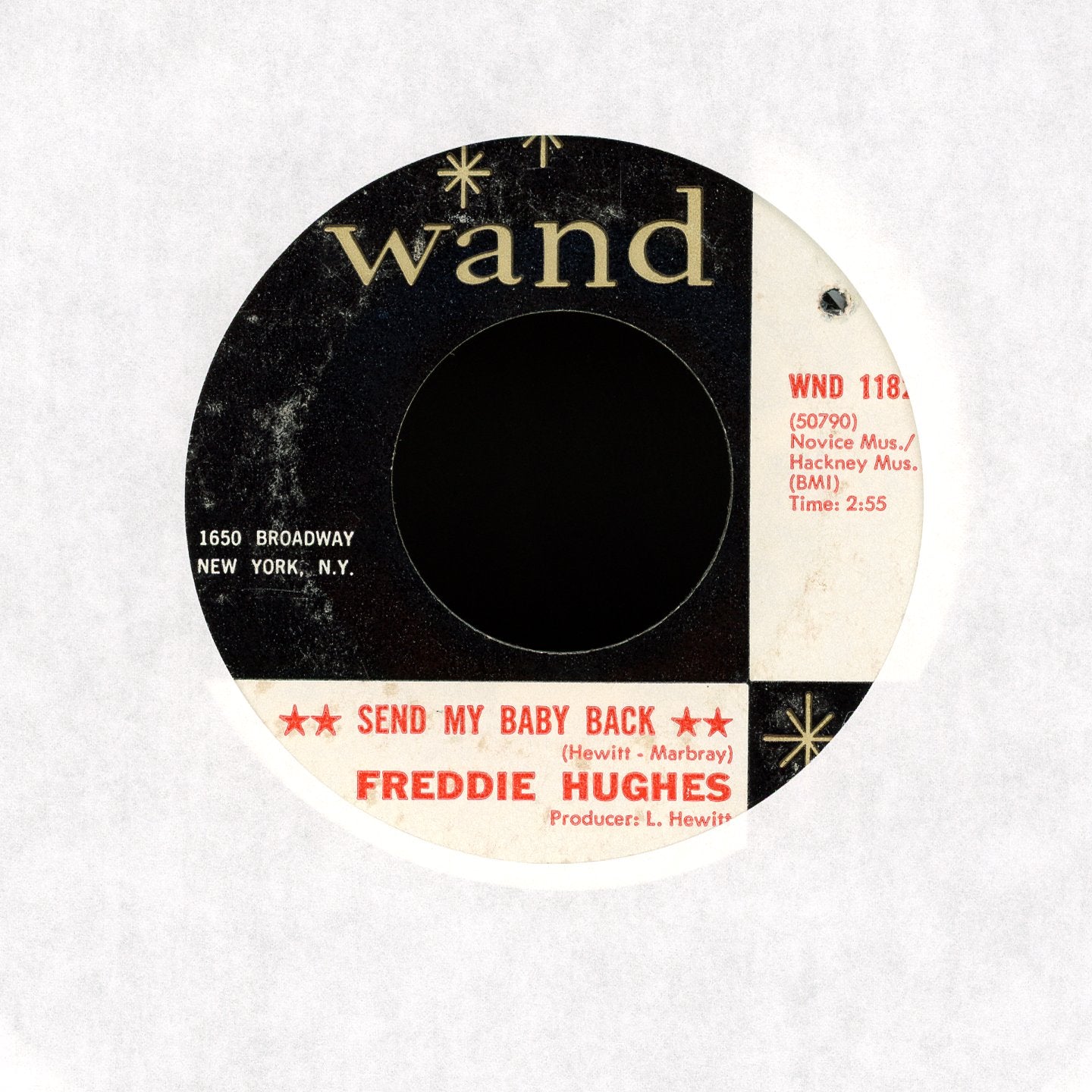 Freddie Hughes - Send My Baby Back / Where's My Baby on Wand Soul 45