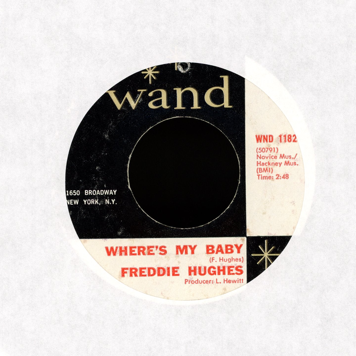 Freddie Hughes - Send My Baby Back / Where's My Baby on Wand Soul 45