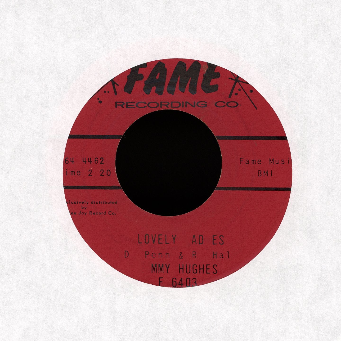 Jimmy Hughes - Try Me on Fame Soul 45