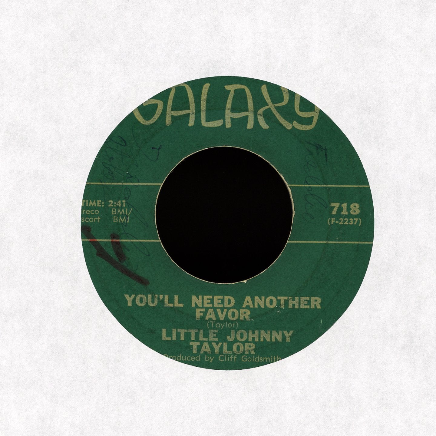 Little Johnny Taylor - You'll Need Another Favor on Galaxy R&B 45