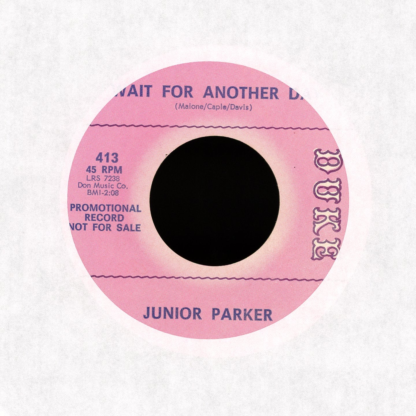 Little Junior Parker - Man Or Mouse / Wait For Another Day on Duke Promo R&B 45