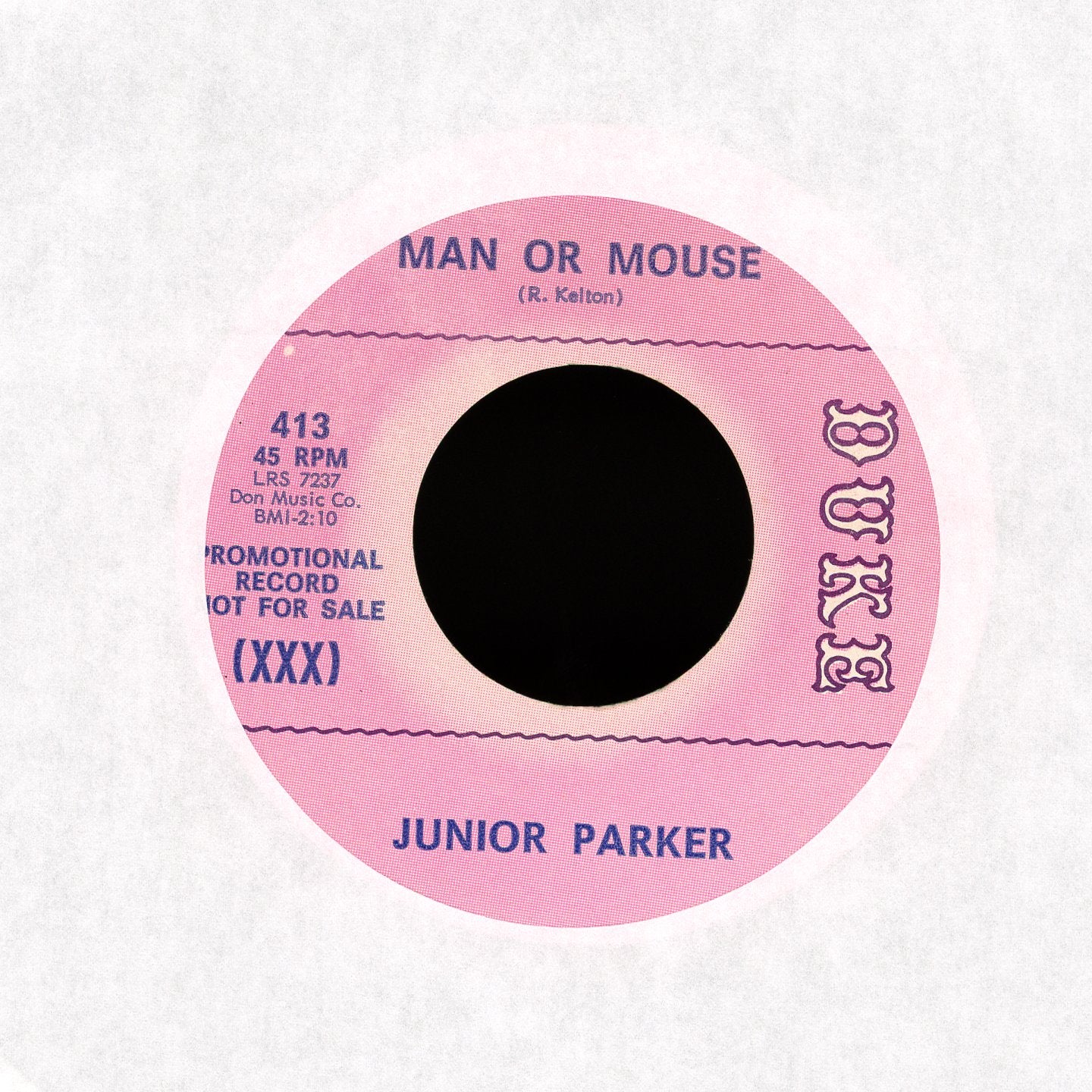 Little Junior Parker - Man Or Mouse / Wait For Another Day on Duke Promo R&B 45