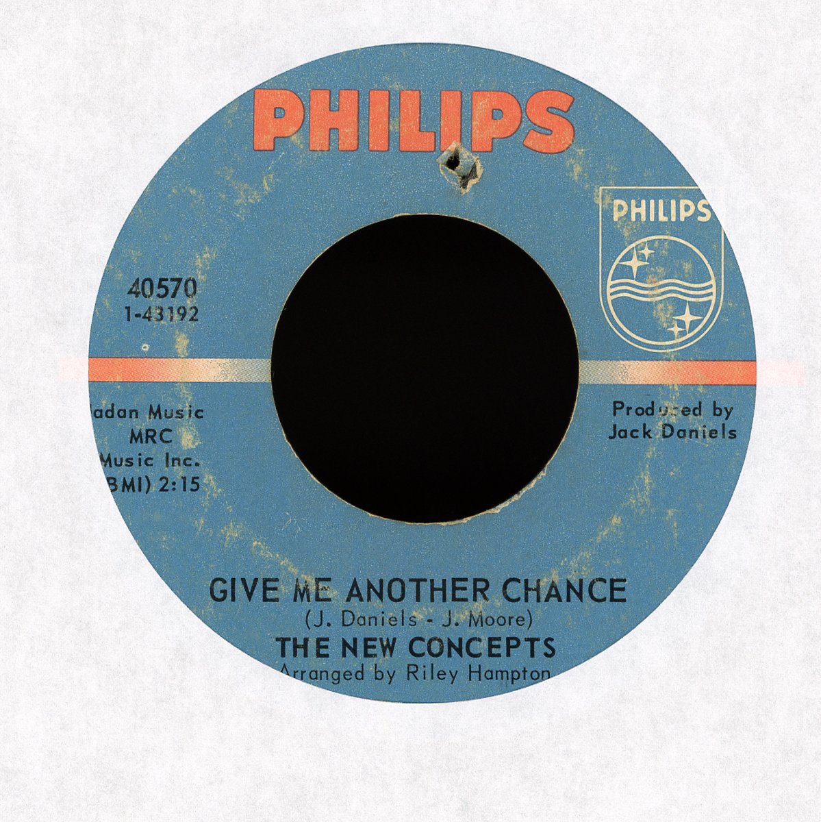 The New Concepts - Give Me Another Chance / Over The Rainbow on Philips Sweet Soul 45