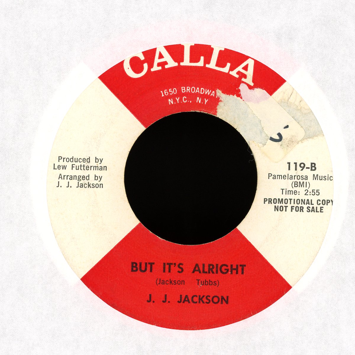 J.J. Jackson - Boogaloo Baby / But It's Alright on Calla Records Soul 45