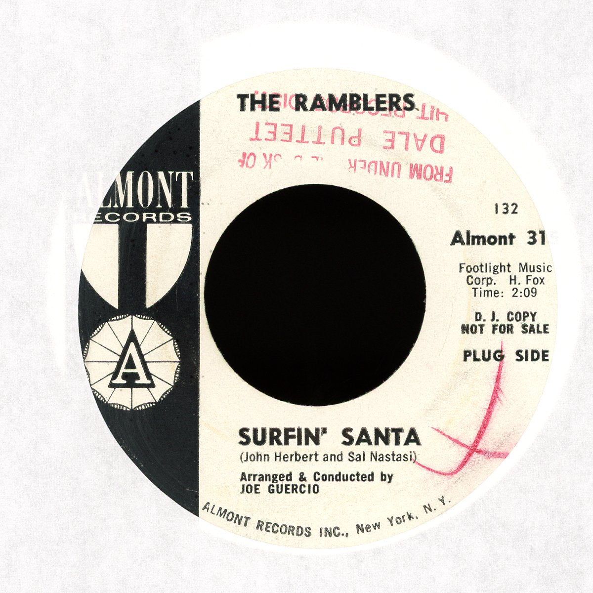 The Ramblers - Surfin' Santa on Almont Records Promo Surf Christmas 45