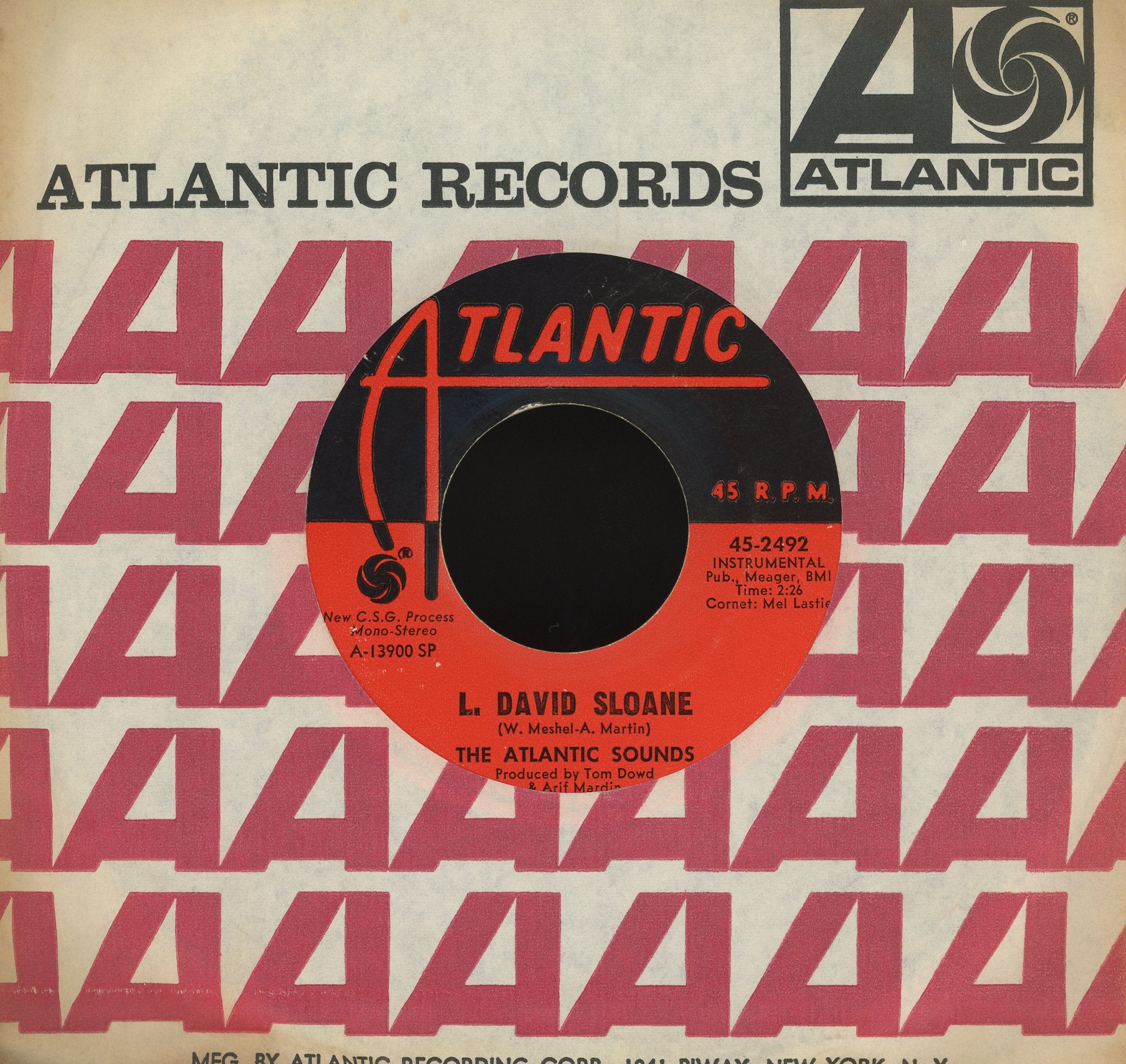 The Atlantic Sounds - I Gotta Keep On Gwine / L. David Sloane on Atlantic Jazz Funk 45