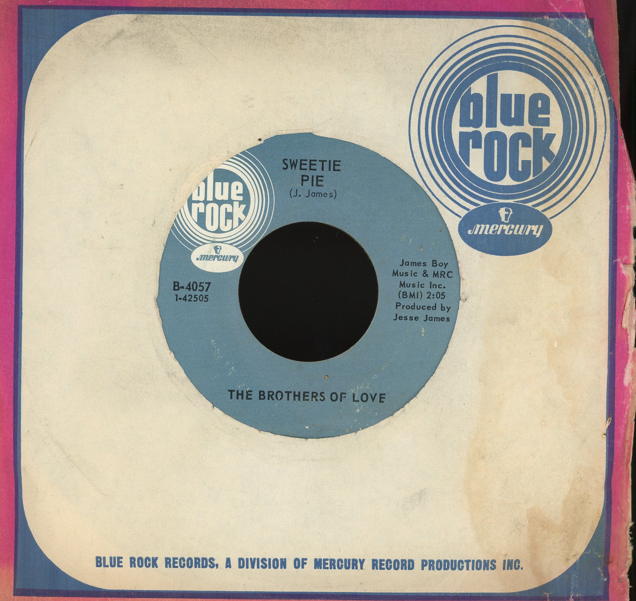 The Brothers Of Love - Yes I Am on Blue Rock Soul 45