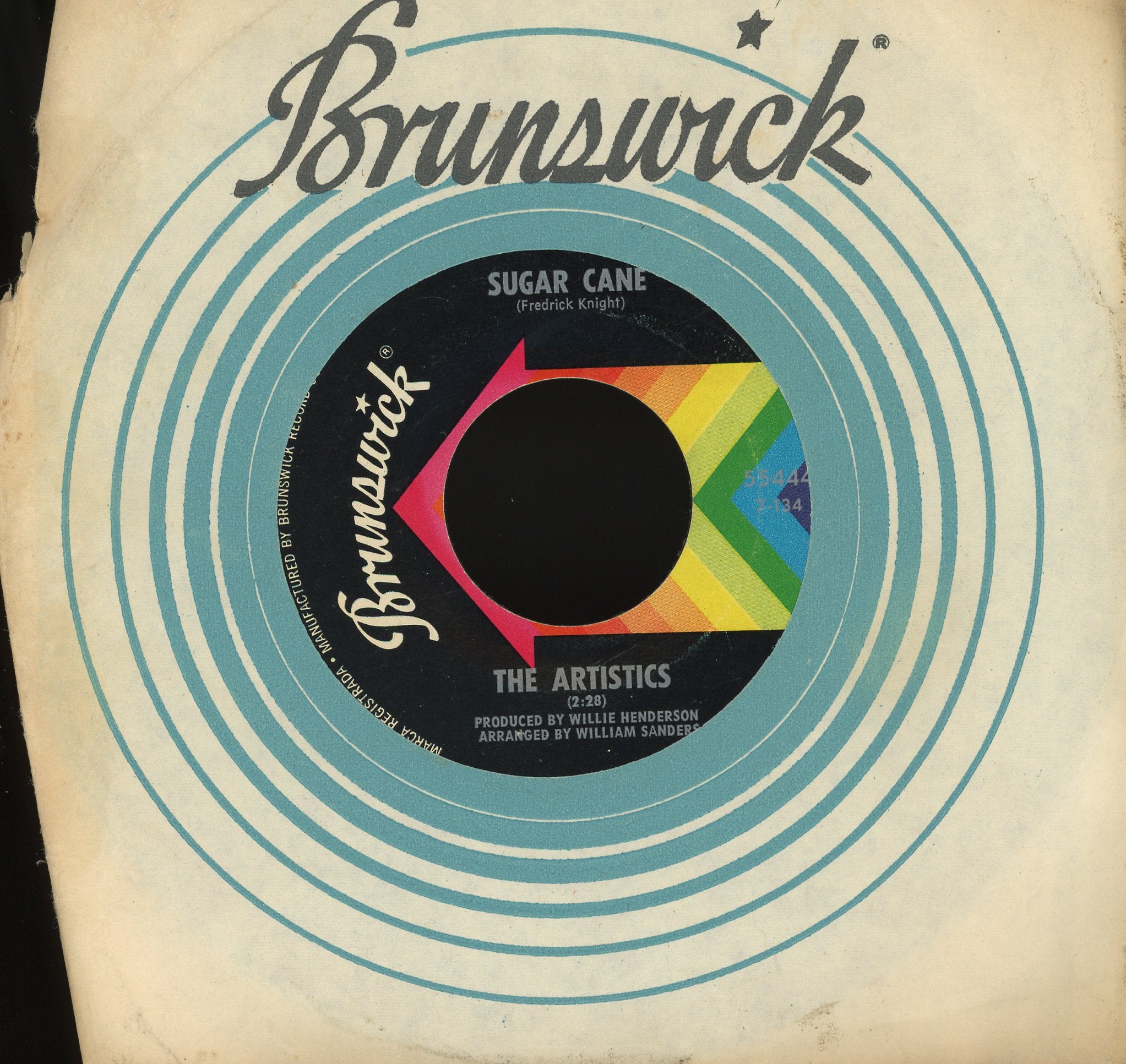 The Artistics - Make My Life Over (I Want You To) / Sugar Cane on Brunswick Soul 45