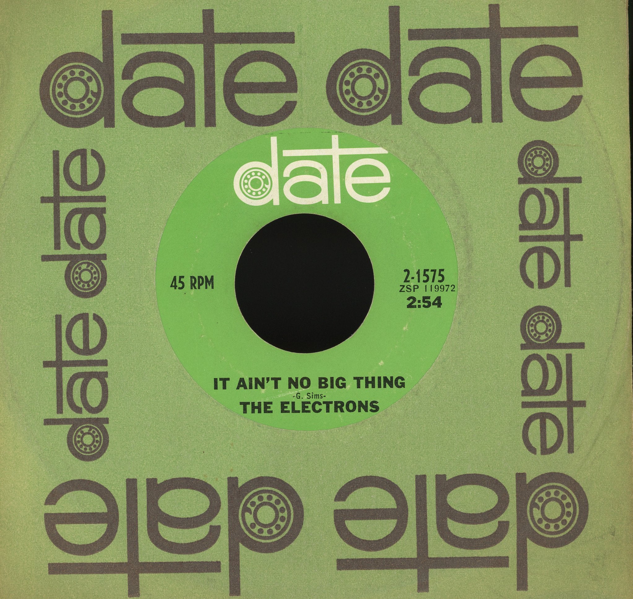 The Electrons - It Ain't No Big Thing / In The Midnight Hour on Date Northern Soul 45