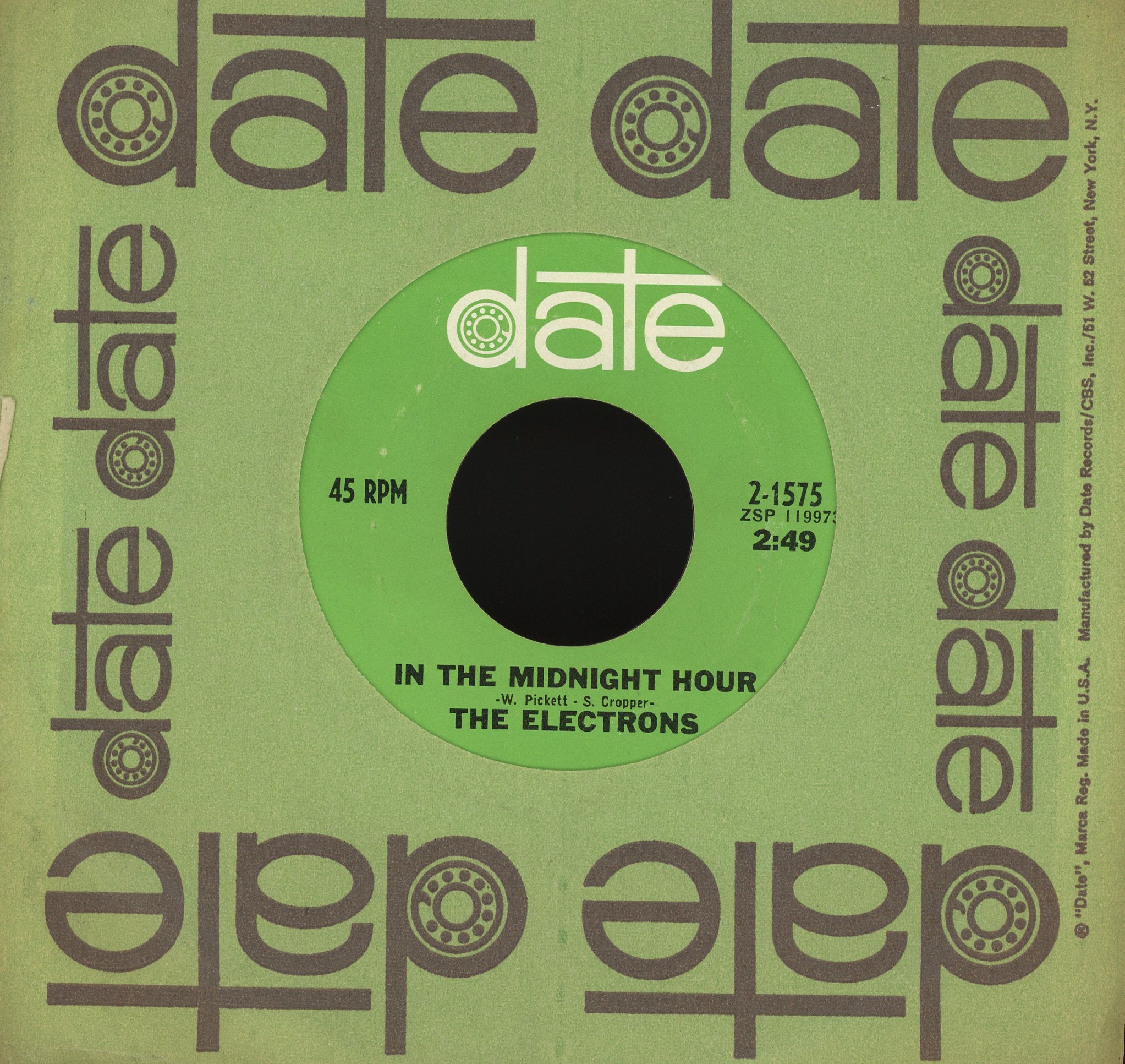 The Electrons - It Ain't No Big Thing / In The Midnight Hour on Date Northern Soul 45