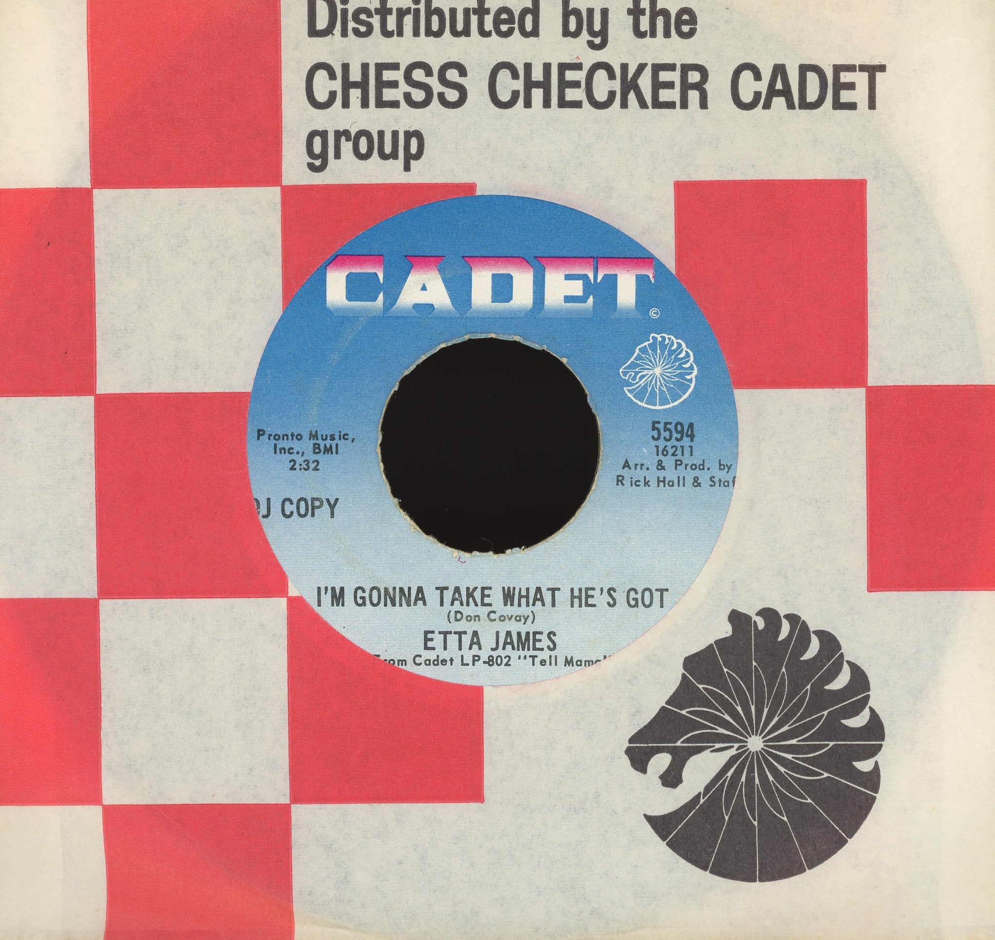 Etta James - Security / I'm Gonna Take What He's Got on Cadet Promo Soul 45