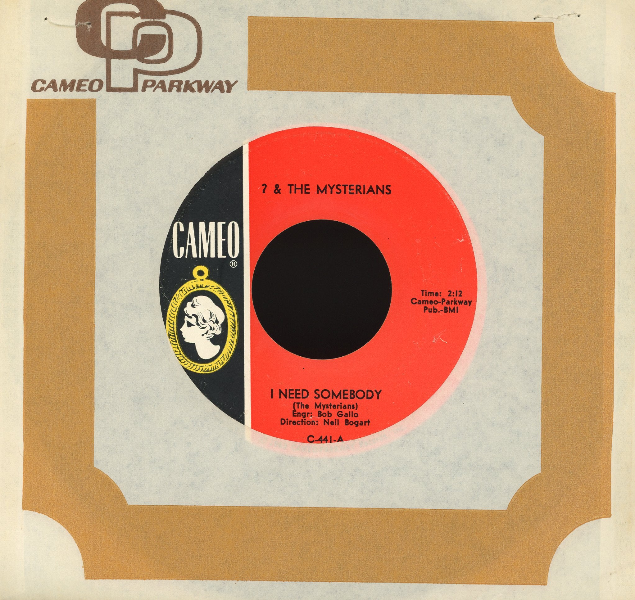 ? & The Mysterians - I Need Somebody on Cameo Garage 45