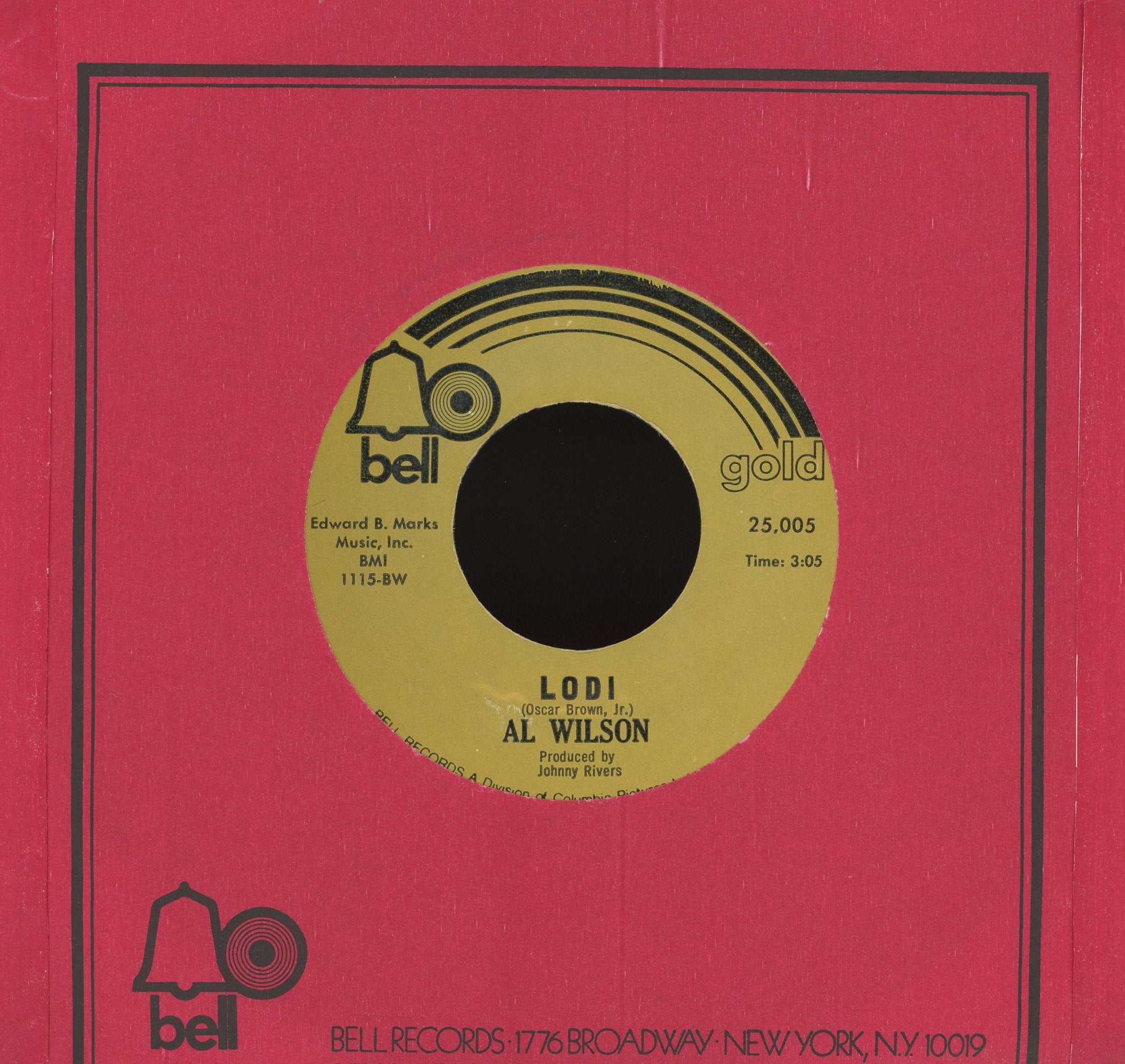 Al Wilson - The Snake on Bell Records Soul 45