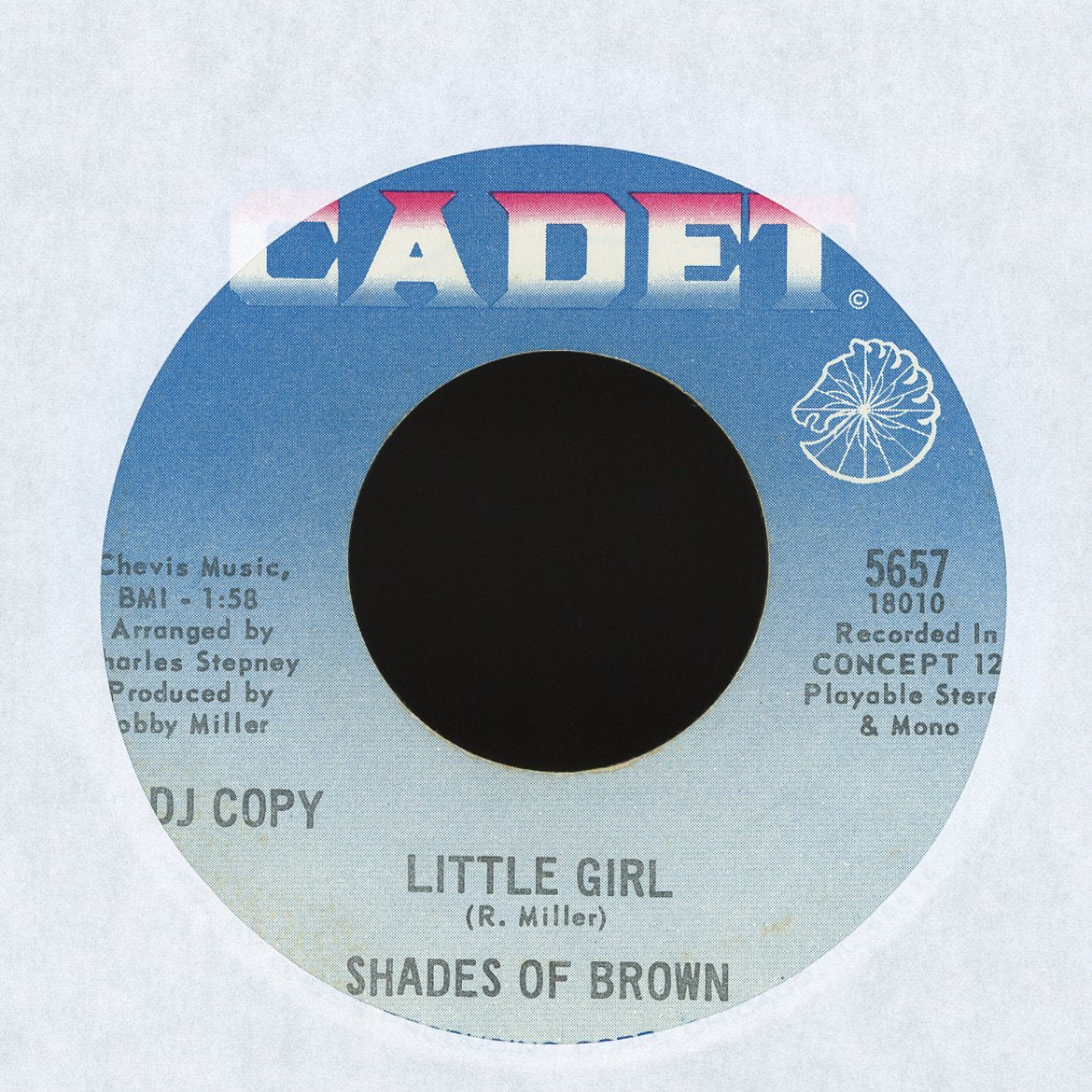 Shades Of Brown - Ho Hum World / Little Girl on Cadet Promo Soul 45