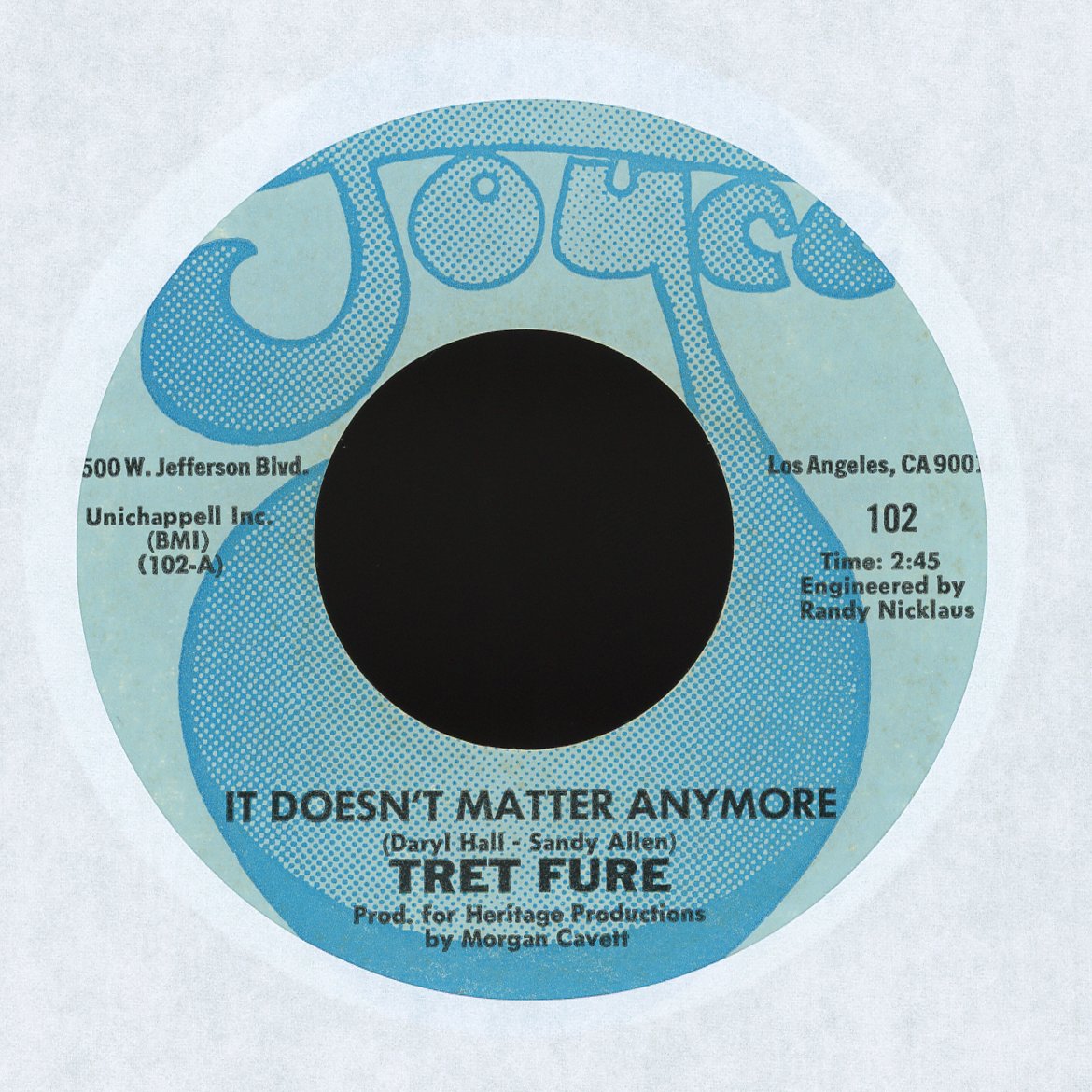 Tret Fure - It Doesn't Matter Anymore on Joyce Records Rock 45