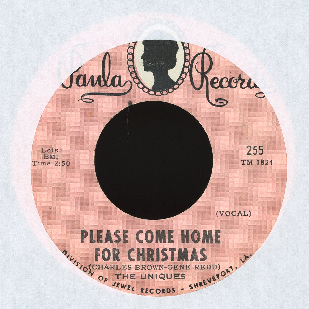 The Uniques - Please Come Home For Christmas on Paula Records Christmas 45