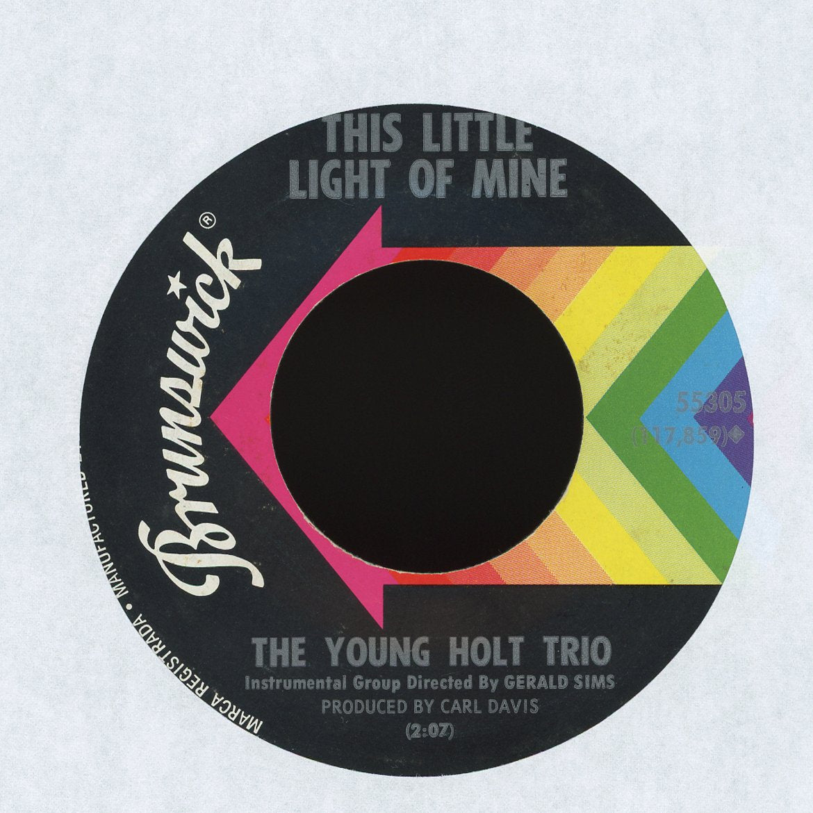 Young Holt Trio - Wack Wack / This Little Light Of Mine on Brunswick Mod Jazz 45