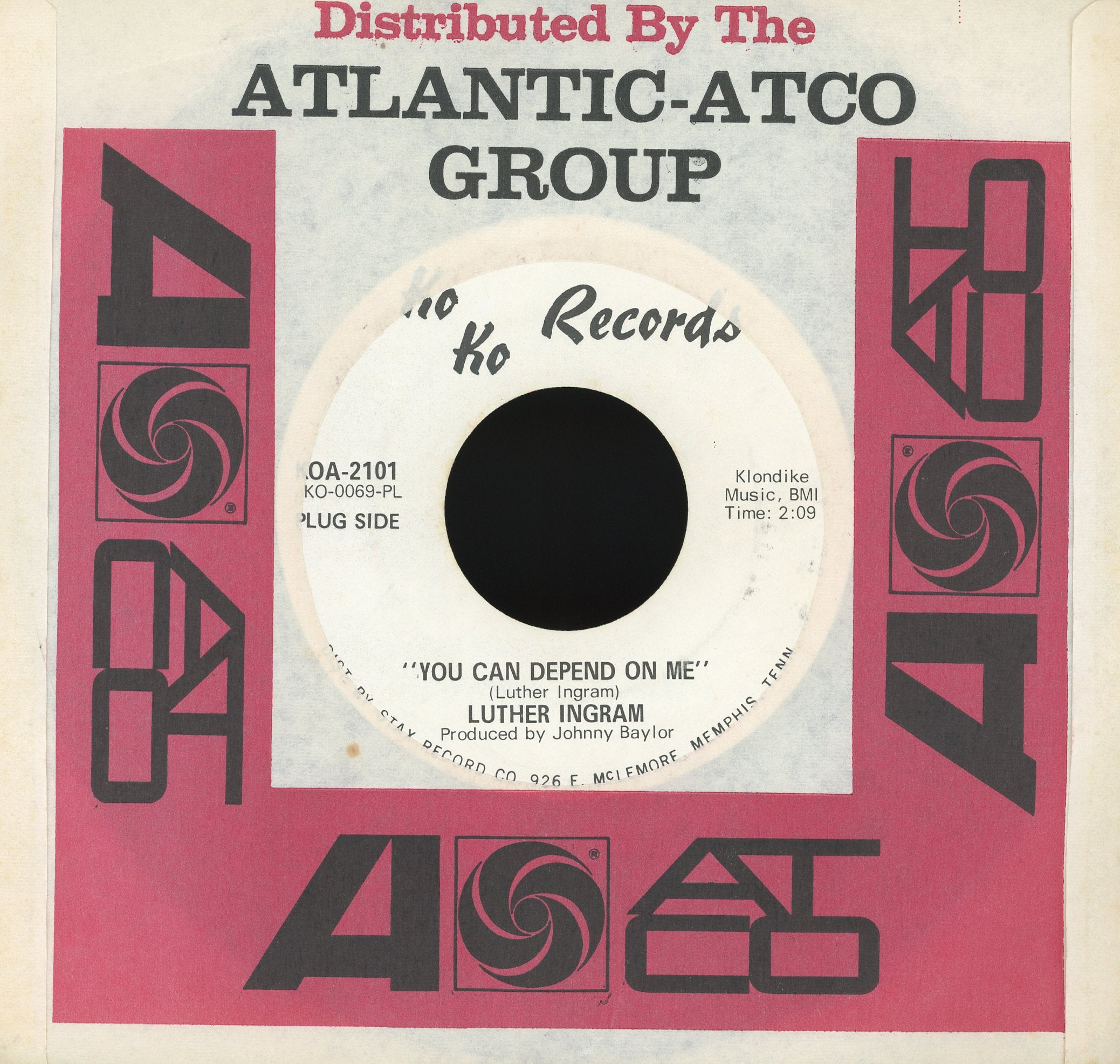 Luther Ingram - You Can Depend On Me on KoKo Promo Soul 45