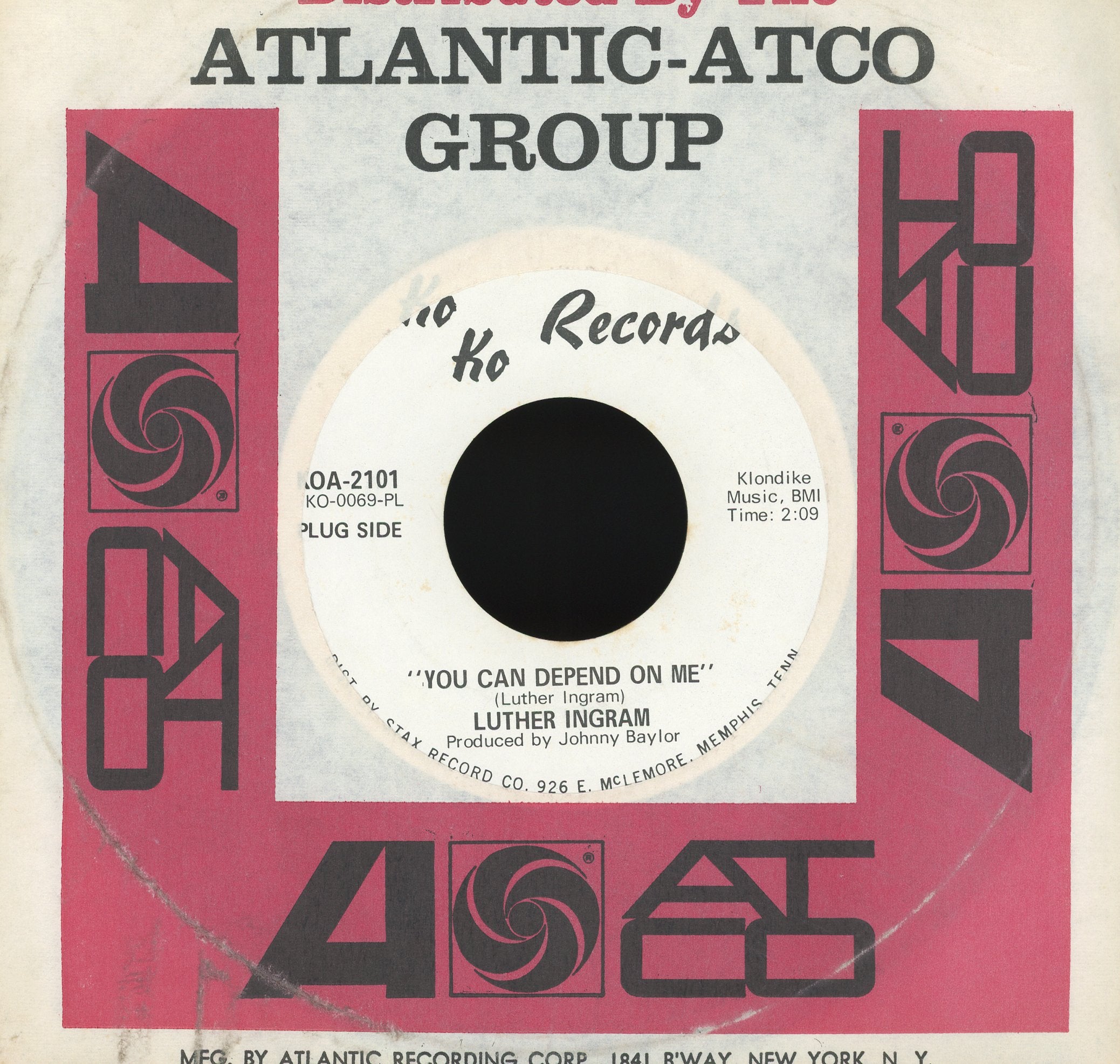 Luther Ingram - You Can Depend On Me on KoKo Promo Soul 45