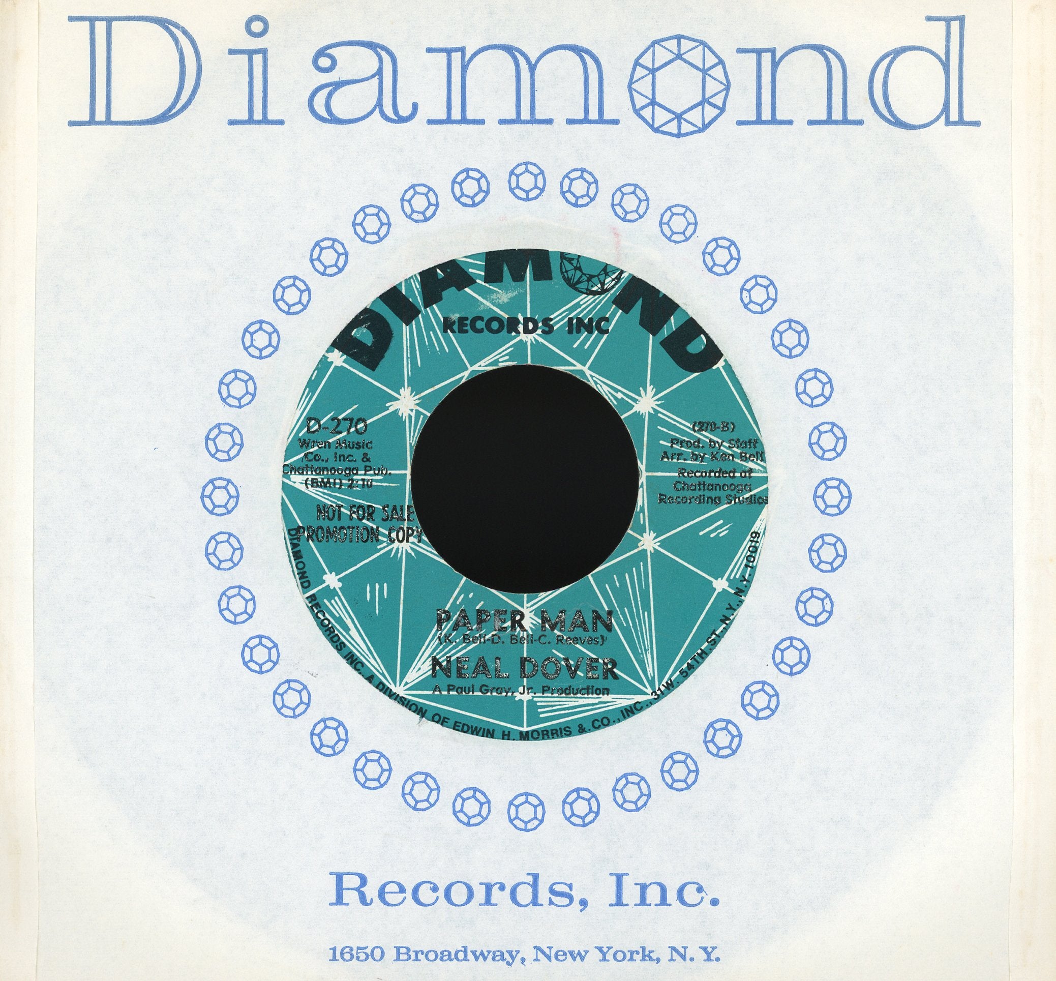 Neal Dover - Mr. Bus Driver on Diamond Records Inc Promo Northern Soul 45