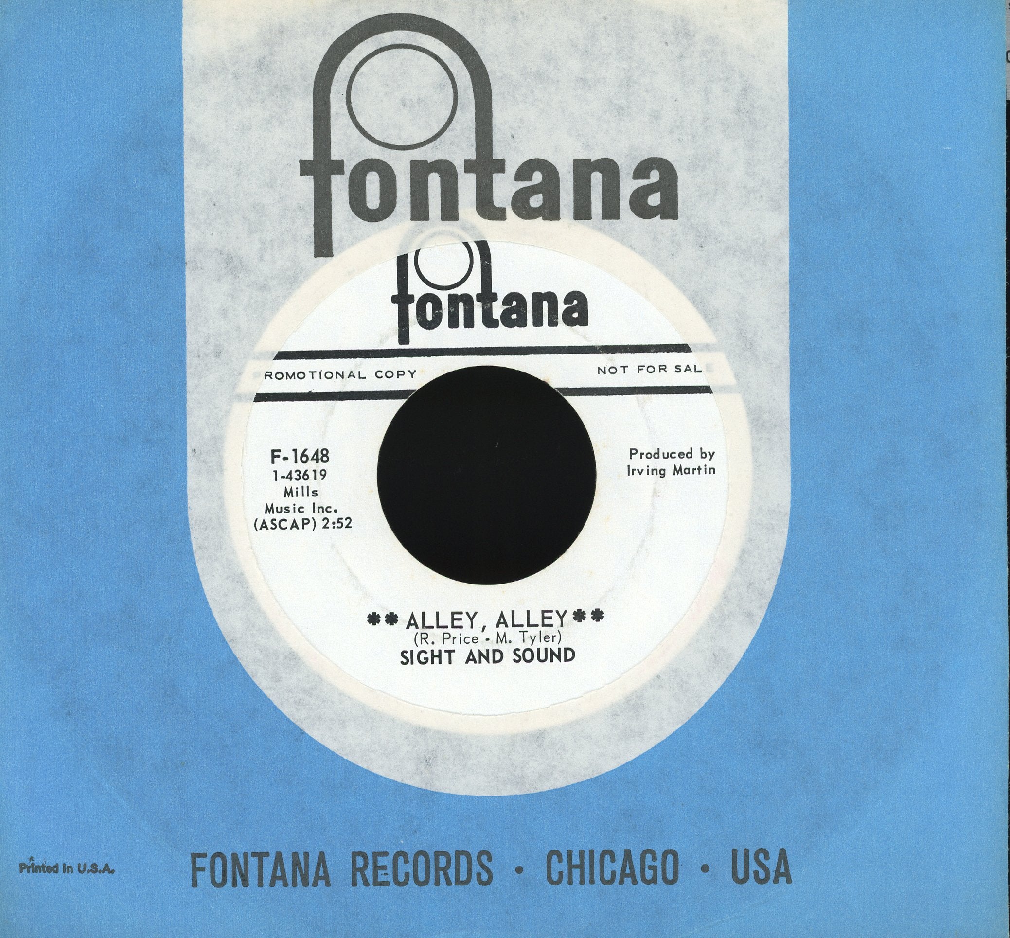 Sight And Sound - Alley, Alley on Fontana Promo Rock 45