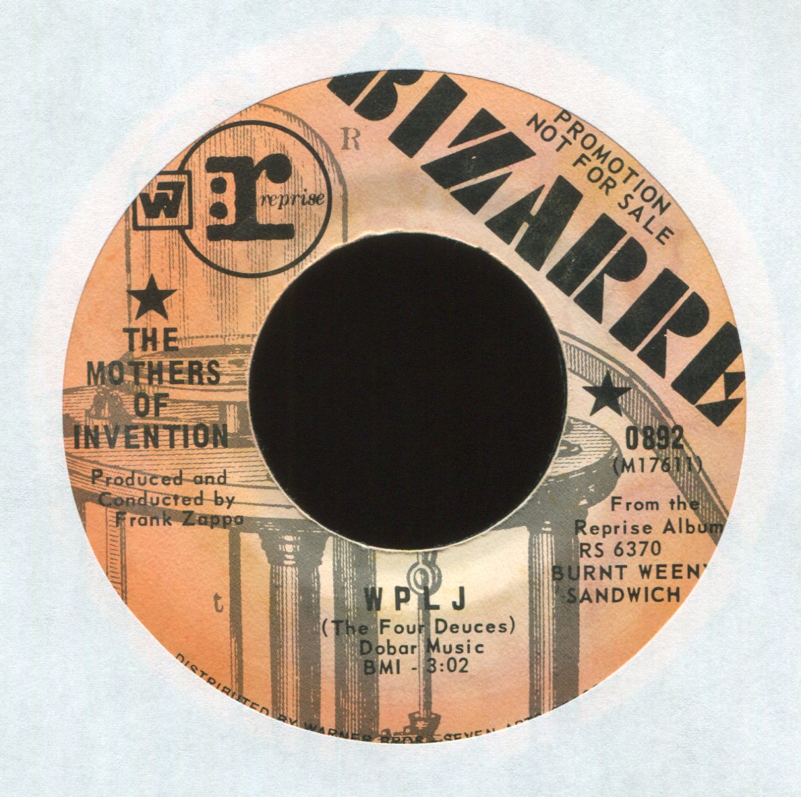 The Mothers - My Guitar on Bizarre Promo 45