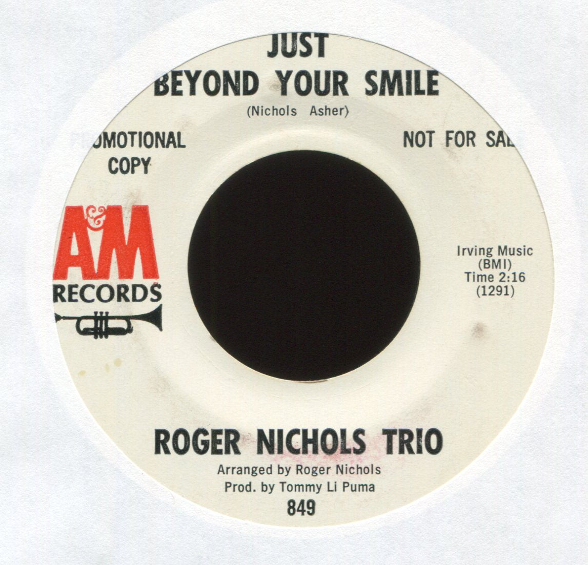 Roger Nichols Trio - I'll Be Back on A&M Promo Sunshine Pop 45