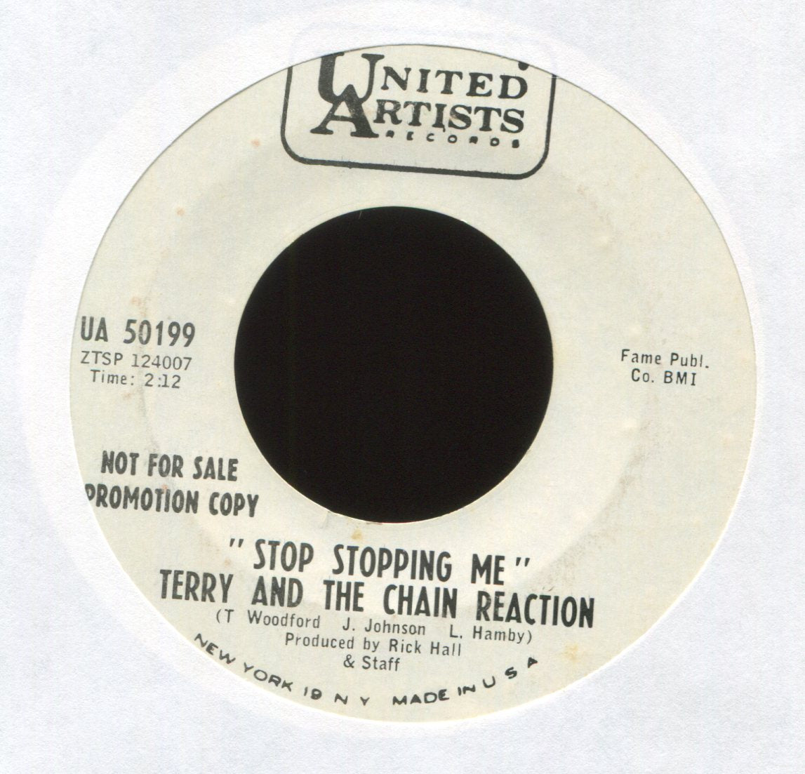 Terry & The Chain Reaction - Keep Your Cool on UA Promo Garage 45