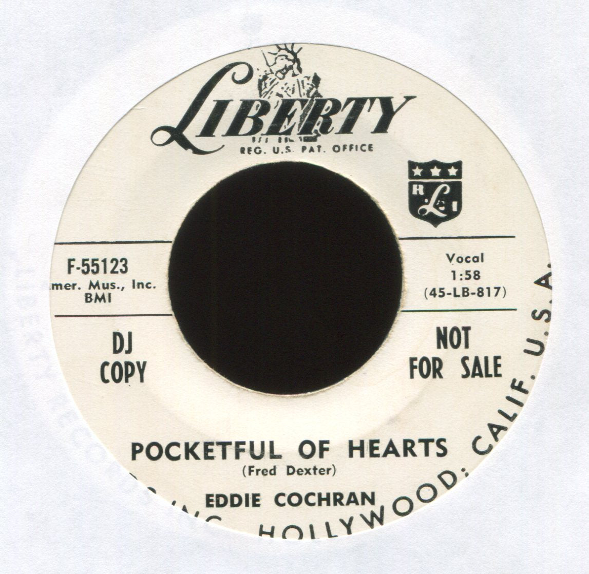 Eddie Cochran - Jeannie Jeannie Jeannie on Liberty Promo Rockabilly 45