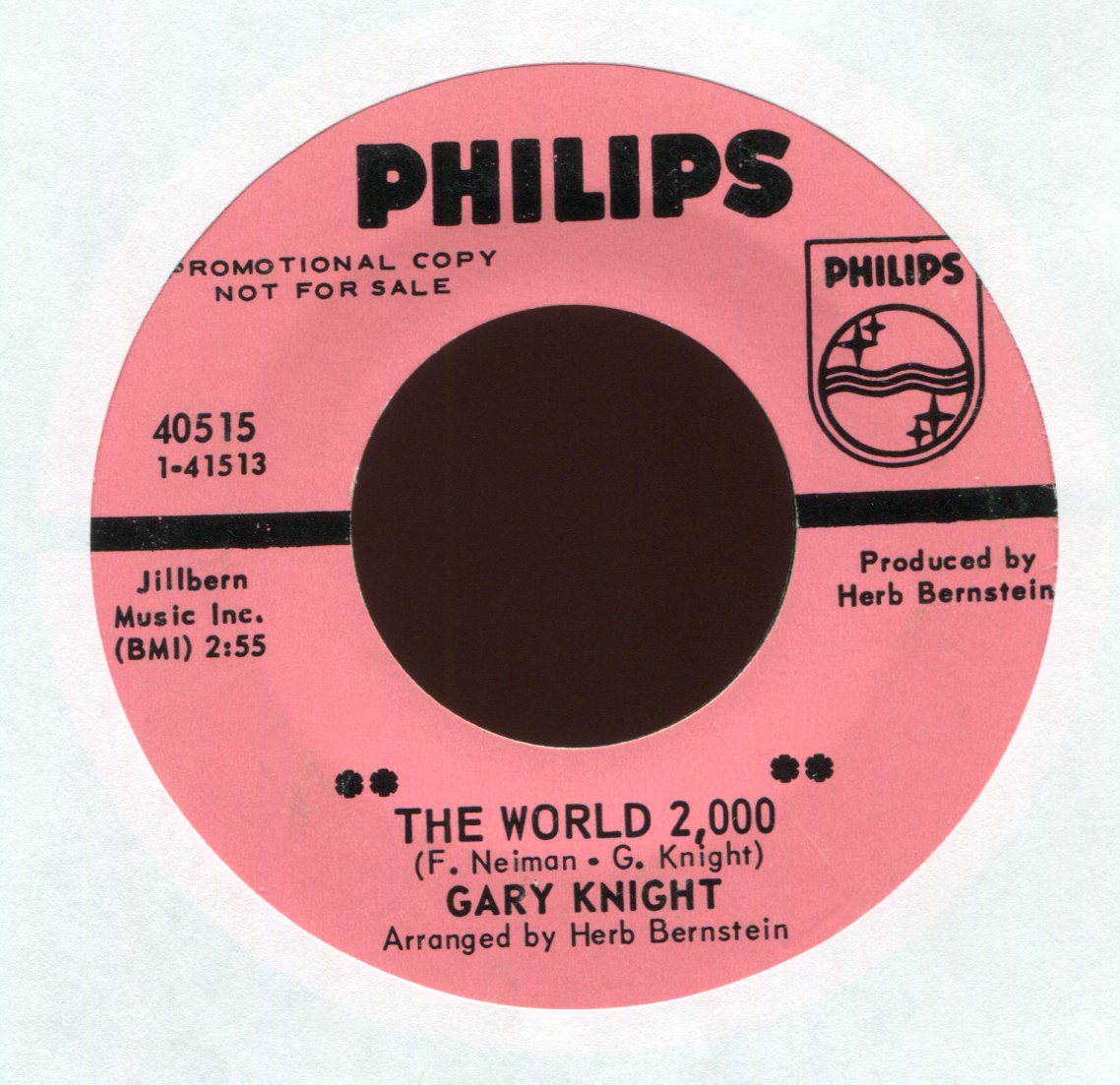 Gary Knight - The World 2,000 on Philips Promo Psych 45