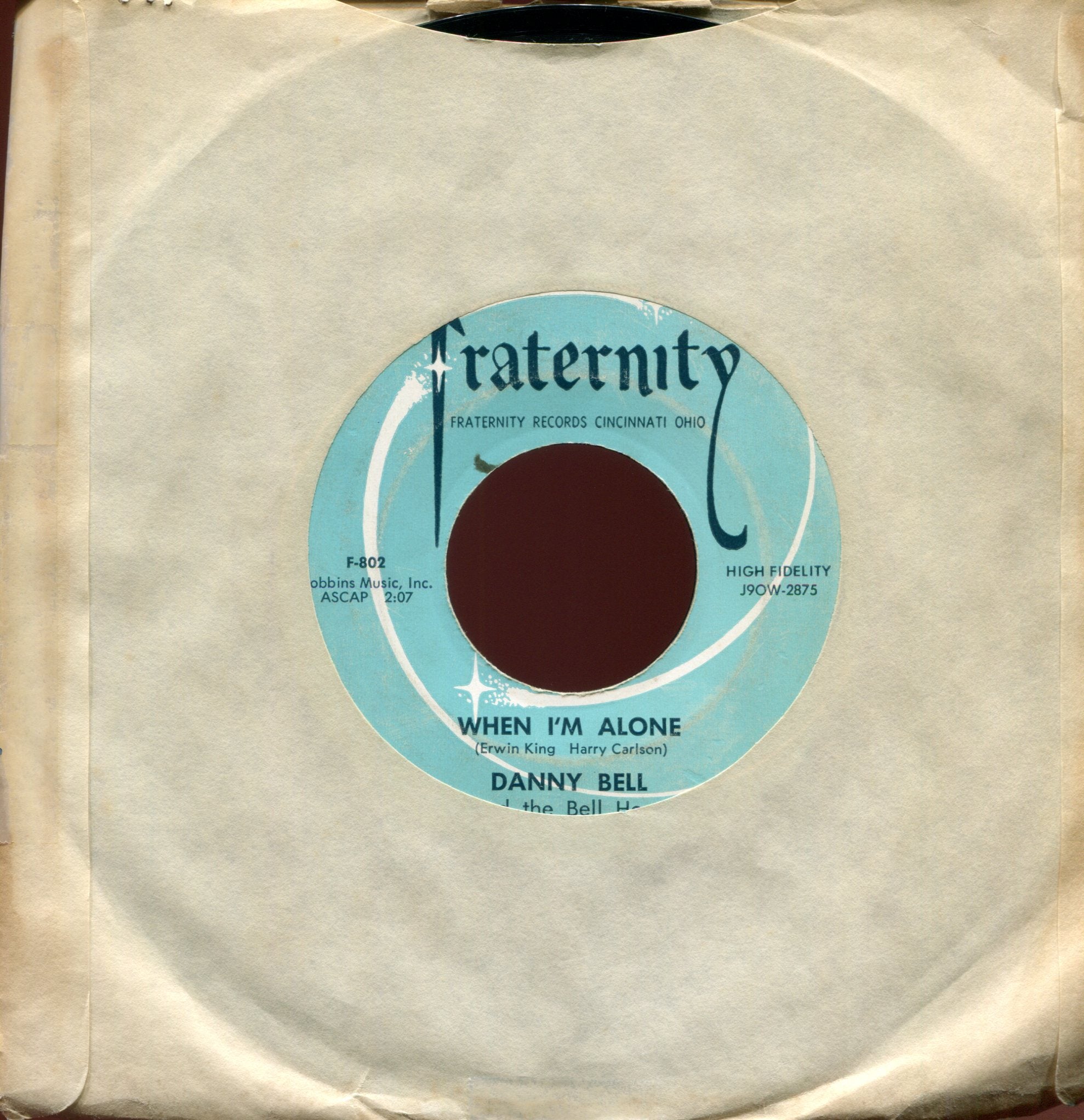 Danny Bell & The Bell Hops - Chili With Honey on Fraternity Sleazy R&B 45